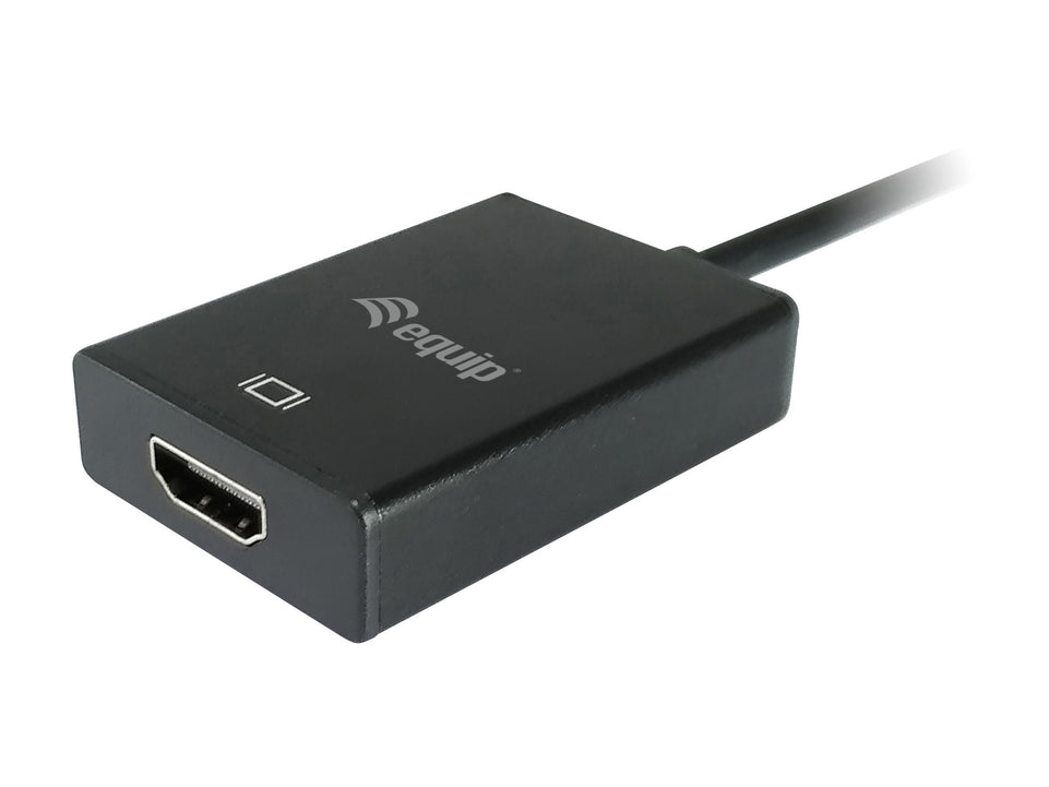 Equip VGA auf HDMI Adapter, mit Audio, schwarz, 15cm