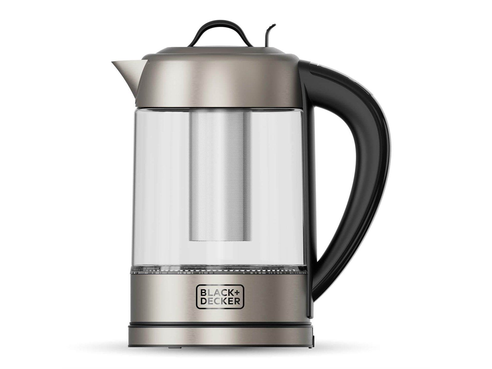 Black & Decker Wasserkocher Kettle Glass Tea Filter 1.7L - Silber - 2400 W