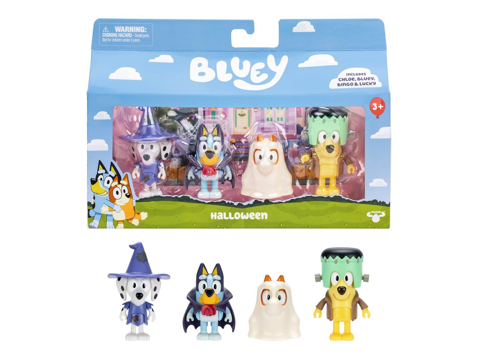 Bluey Halloween Figure 4pk.