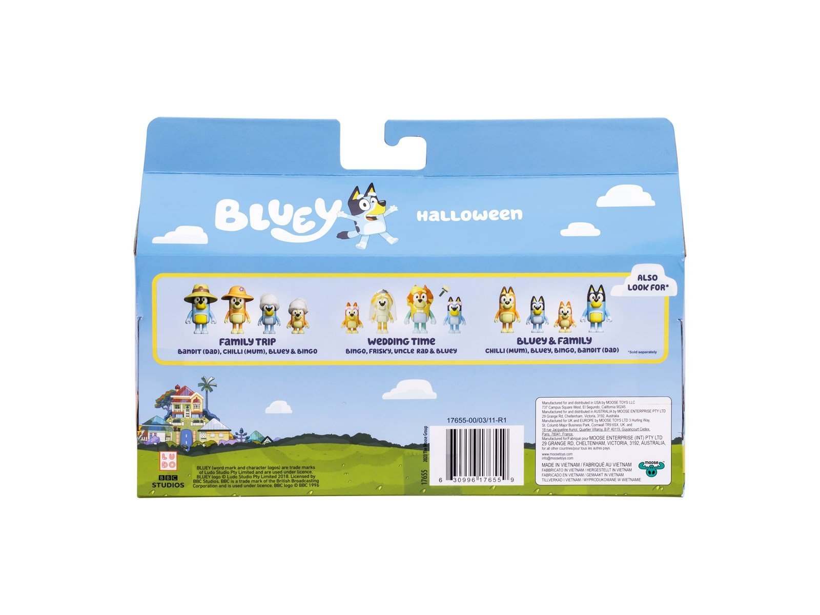 Bluey Halloween Figure 4pk.