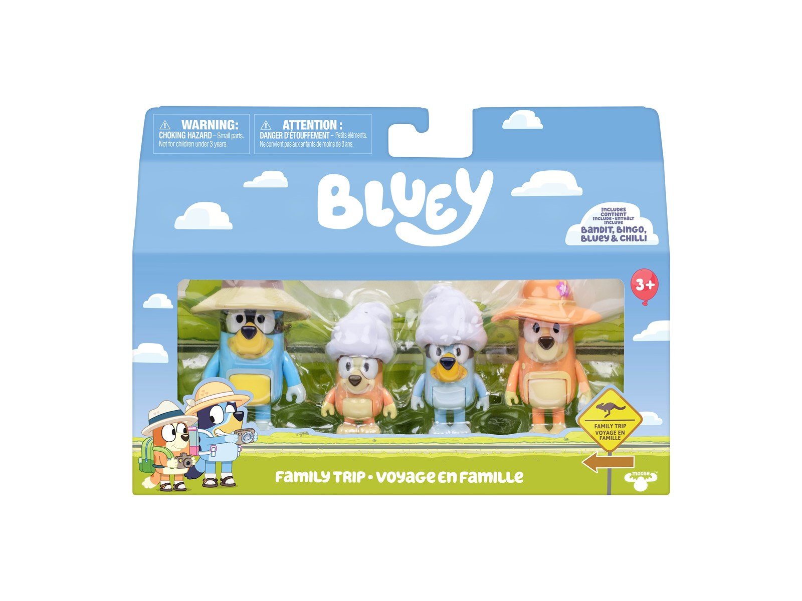 Bluey Holiday Figure 4pk Family Trip