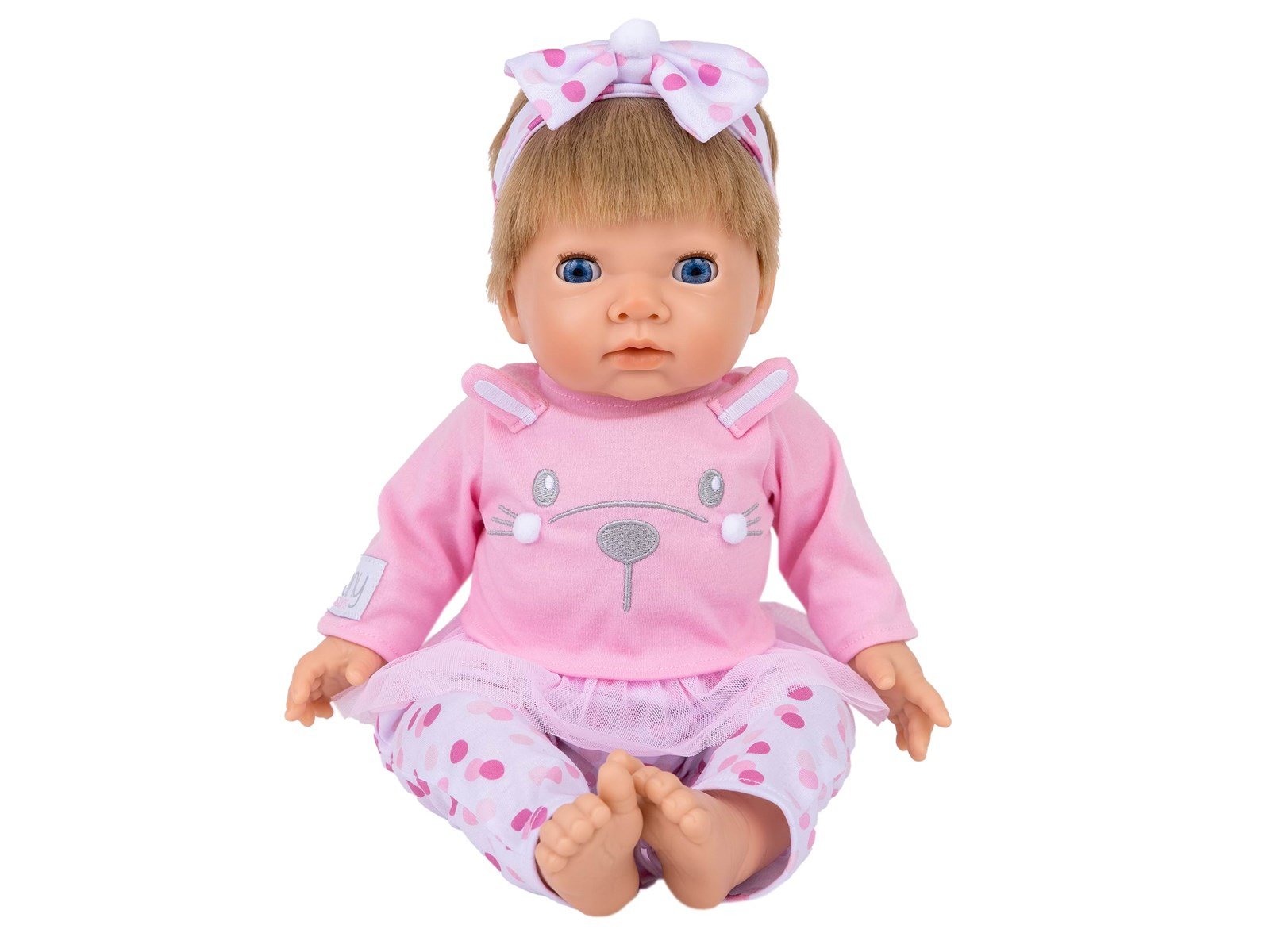 Tiny Treasures Doll with blonde hair and pink outfit
