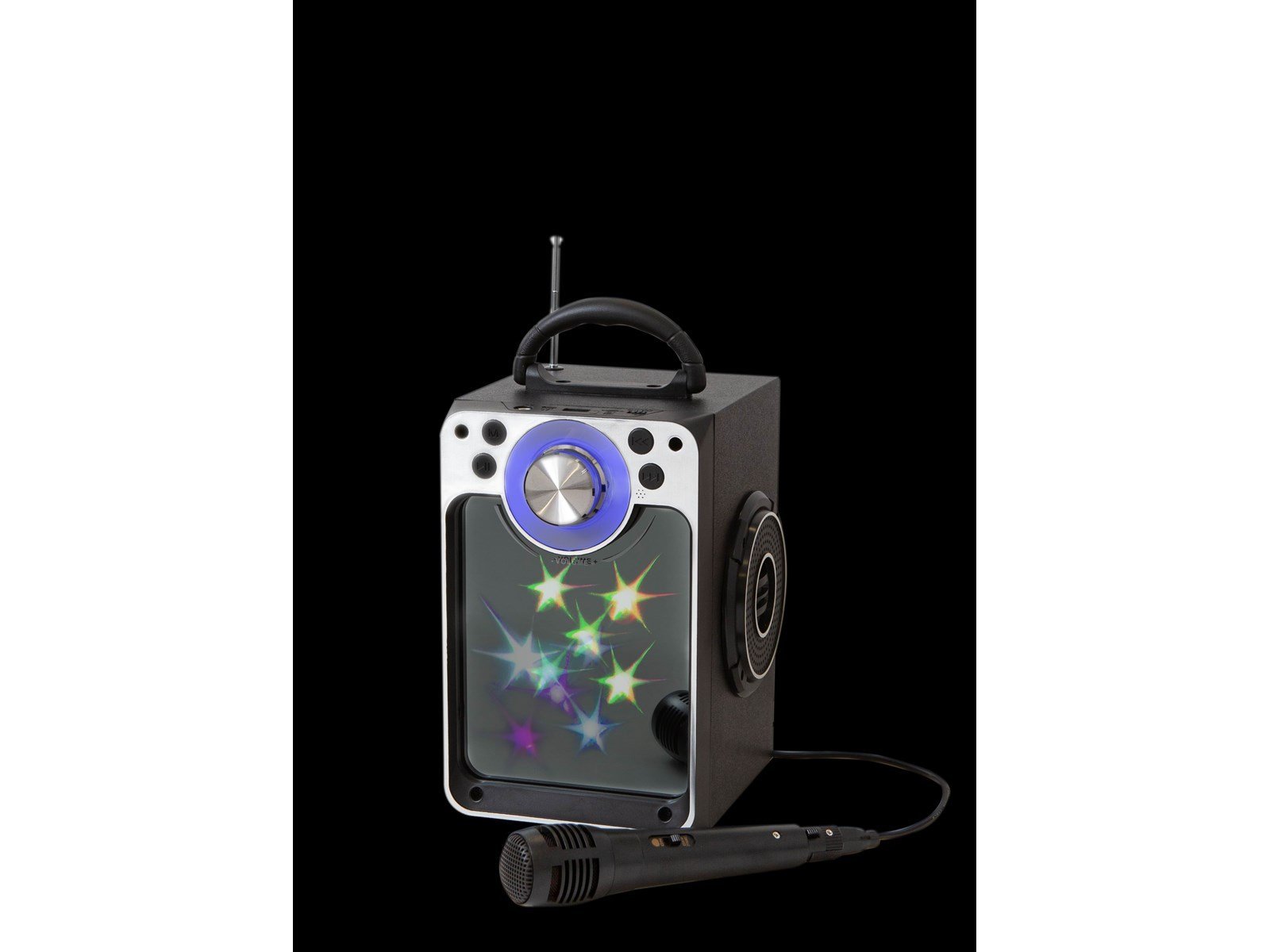 Stars Karaoke Machine with Blue Tooth Disco LED light Black