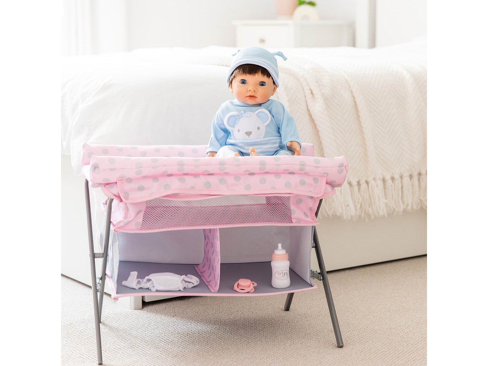 Tiny Treasures Folding Changing Table Cot