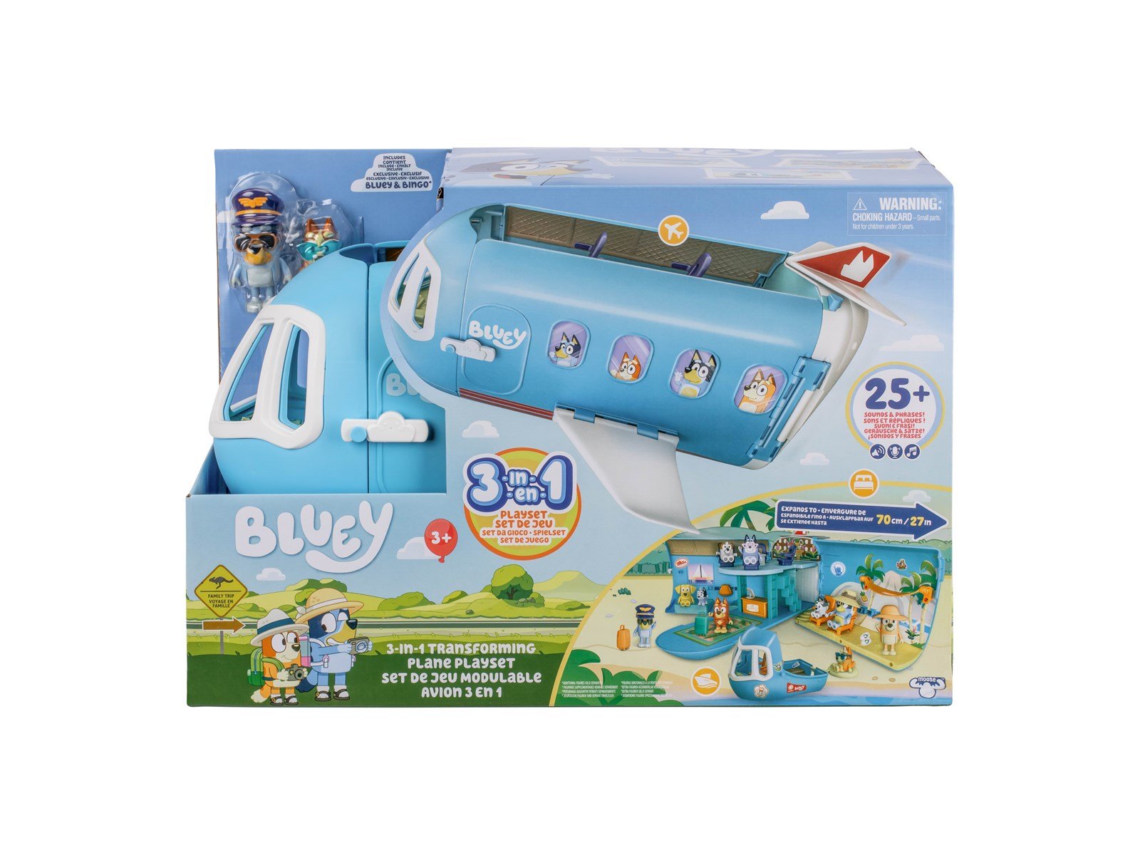 Bluey Escape Convertible Flight Playset 3-in-1
