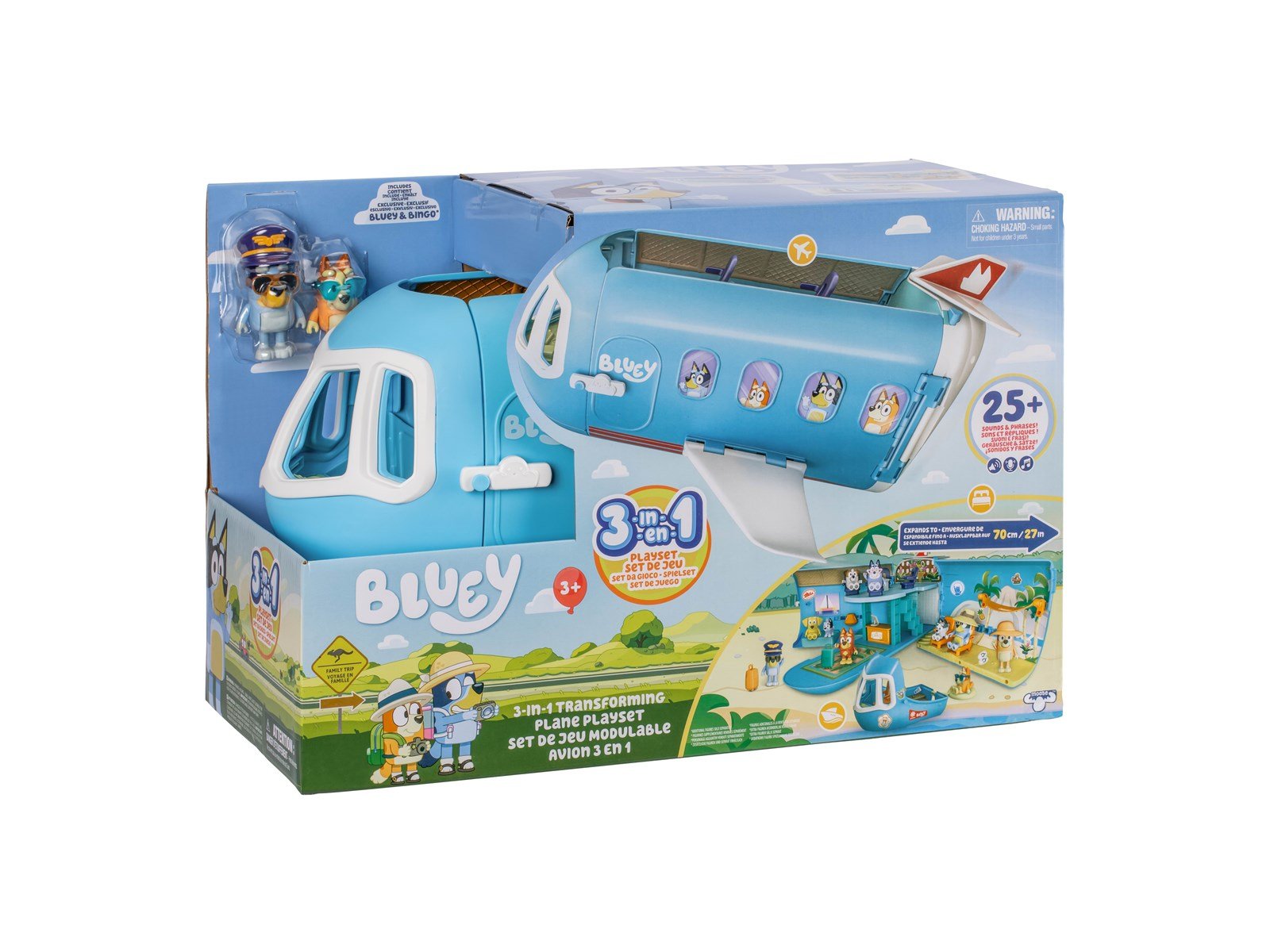Bluey Escape Convertible Flight Playset 3-in-1