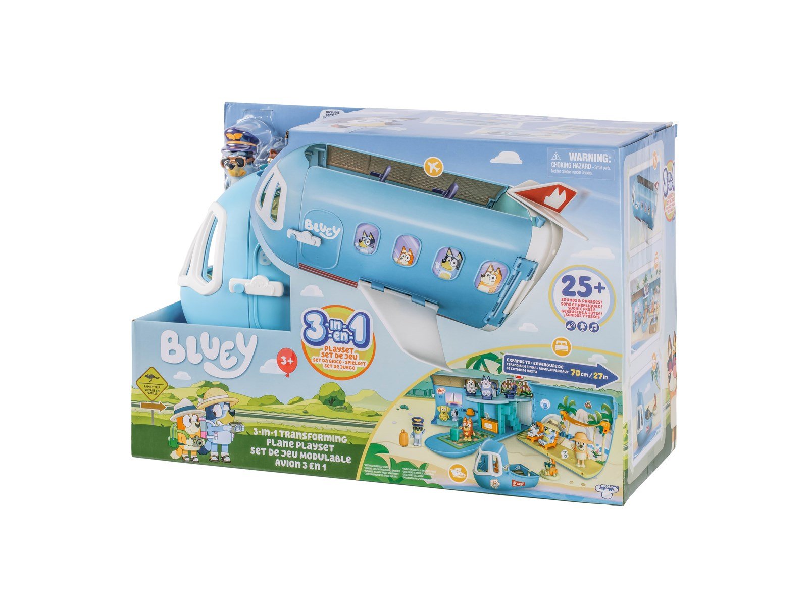 Bluey Escape Convertible Flight Playset 3-in-1