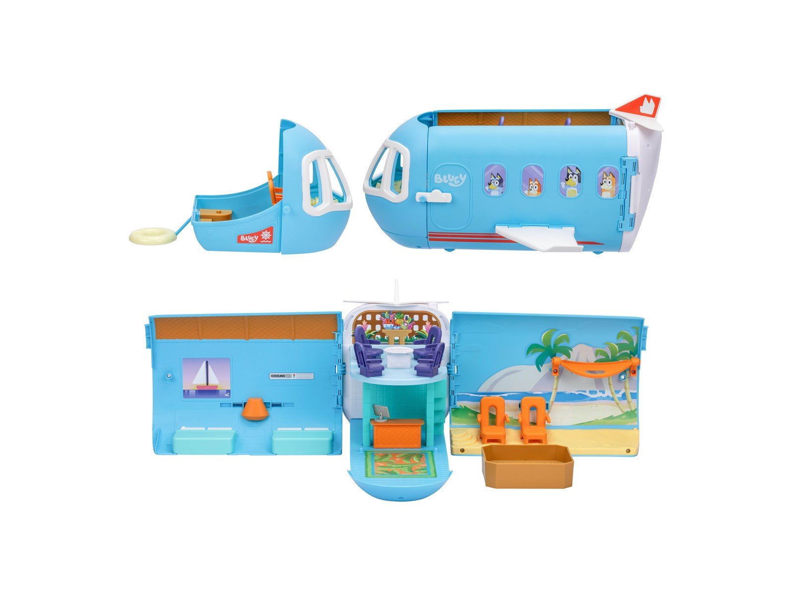 Bluey Escape Convertible Flight Playset 3-in-1