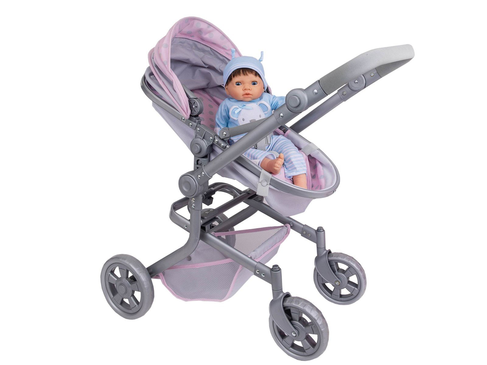 Tiny Treasures Foldable Babydoll Pram