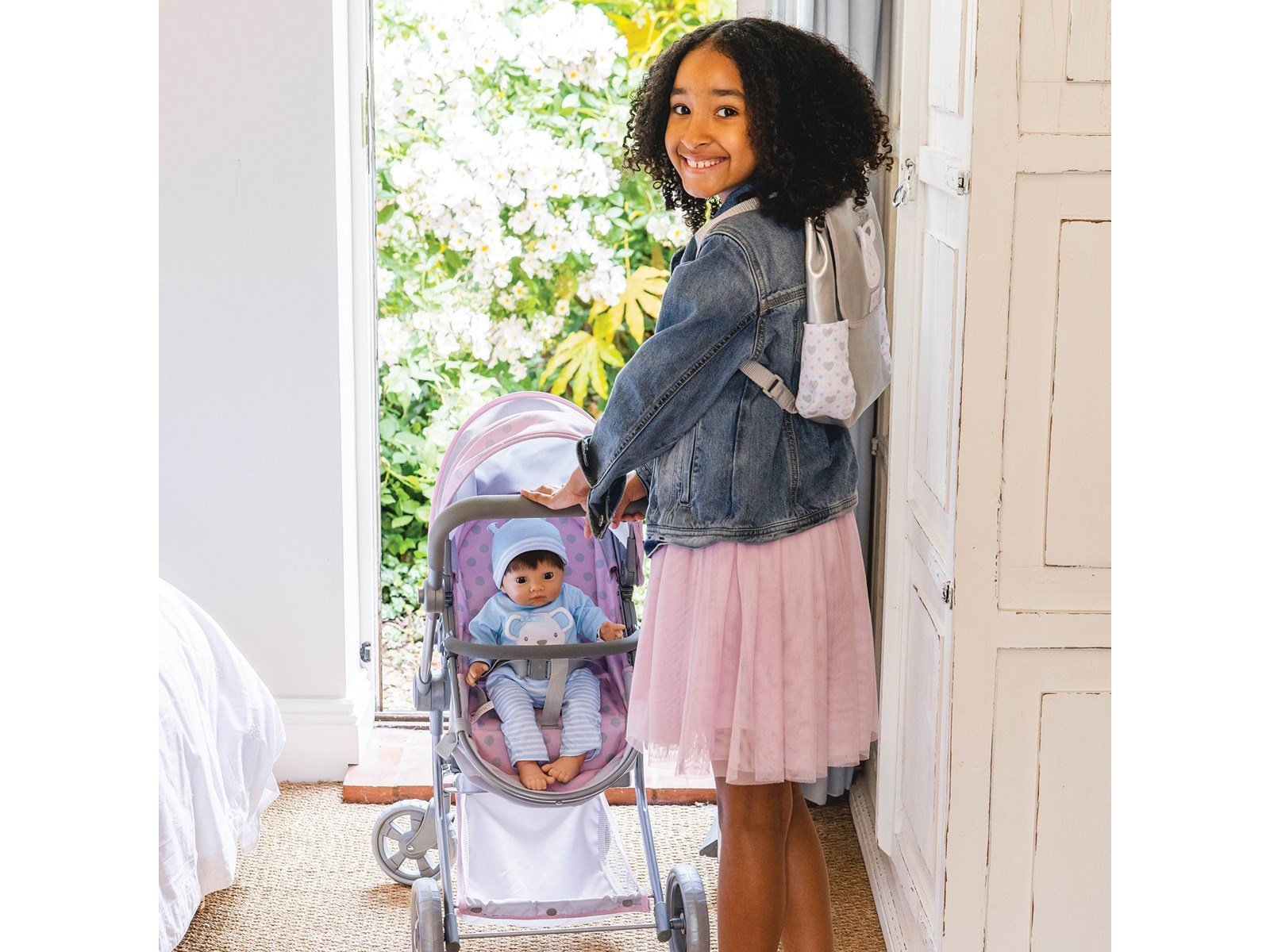 Tiny Treasures Foldable Babydoll Pram