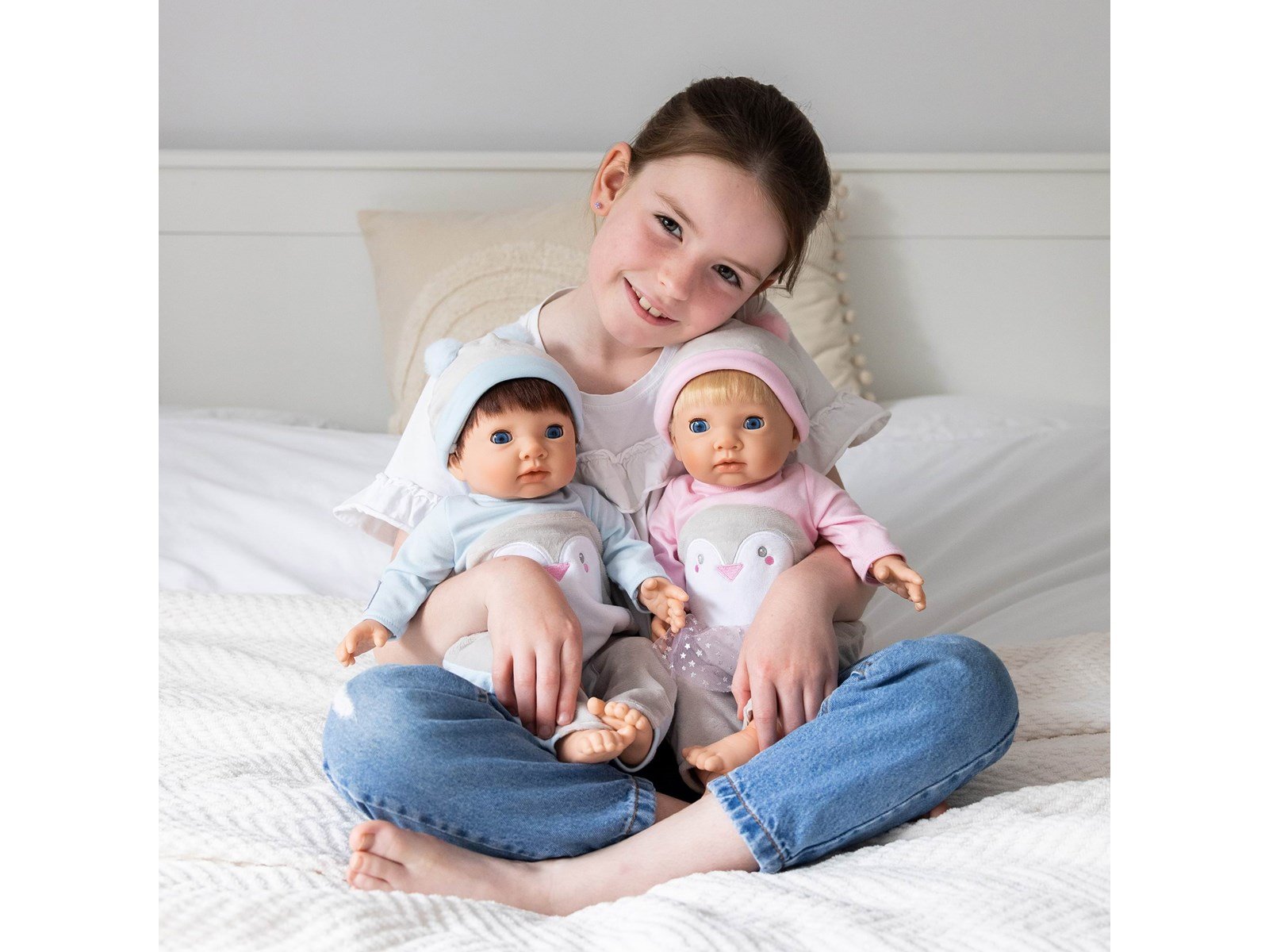 Tiny Treasures Baby Penguin Twin Doll Set