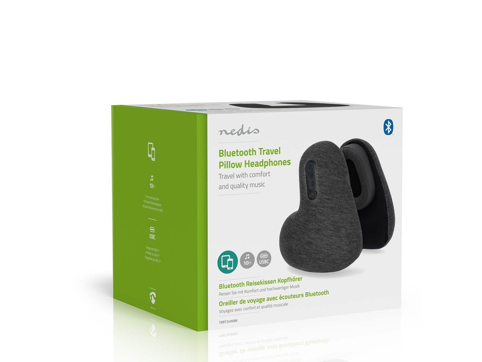 Nedis Wireless Over-Ear Travel-headphones - travel pillow