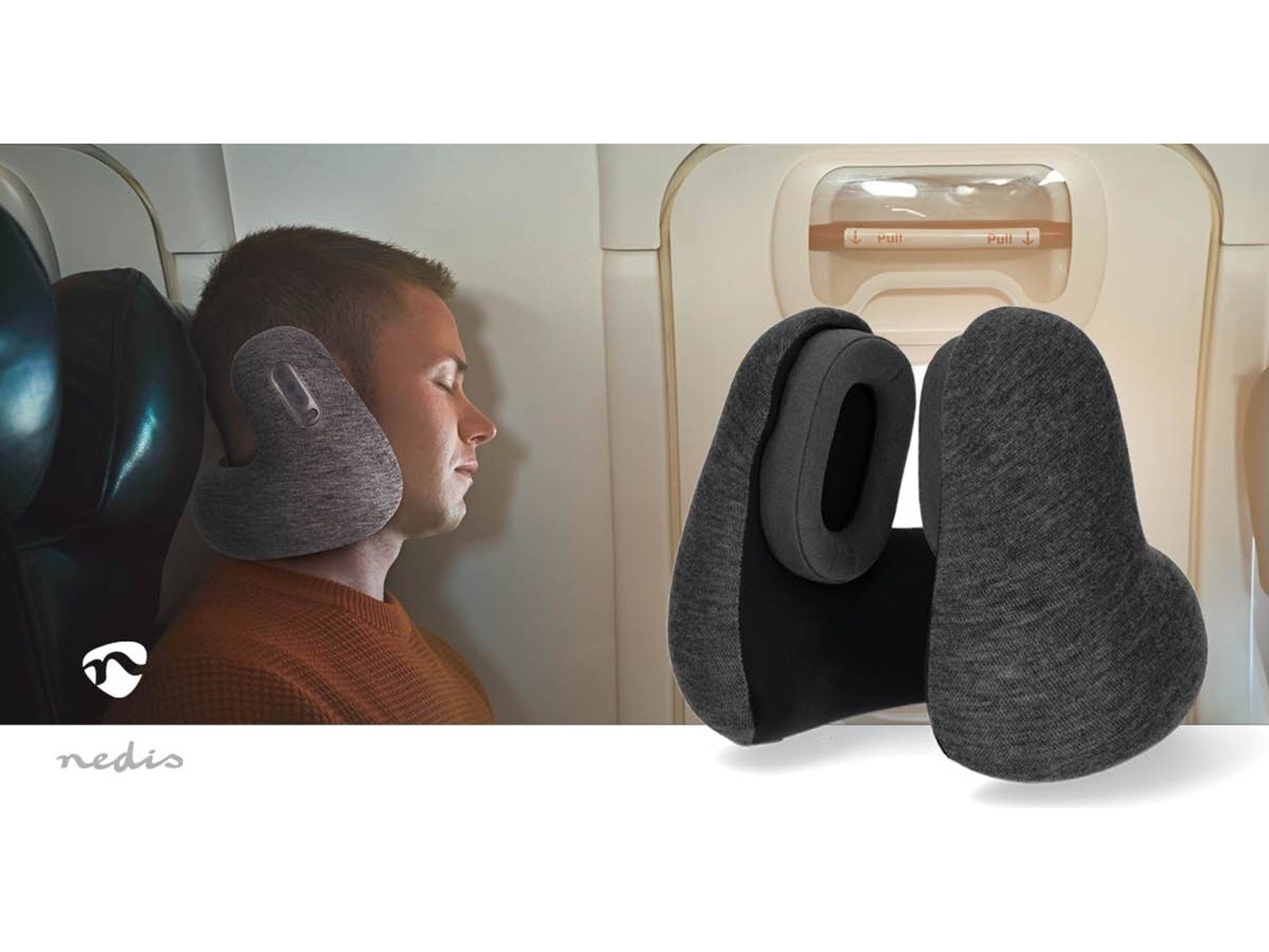 Nedis Wireless Over-Ear Travel-headphones - travel pillow