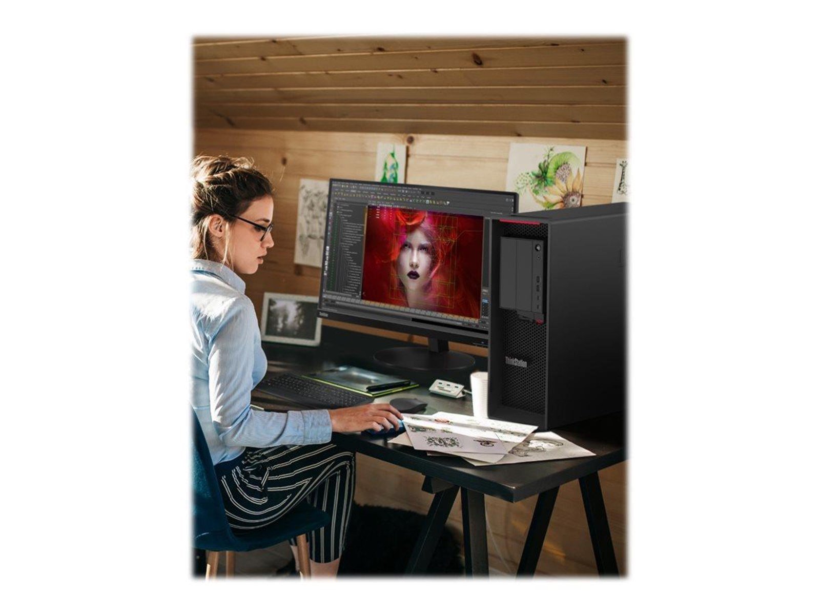 Lenovo ThinkStation P620 - tower Ryzen ThreadRipper PRO 5955WX 4 GHz - AMD PRO - 128 GB - SSD 1 TB - German