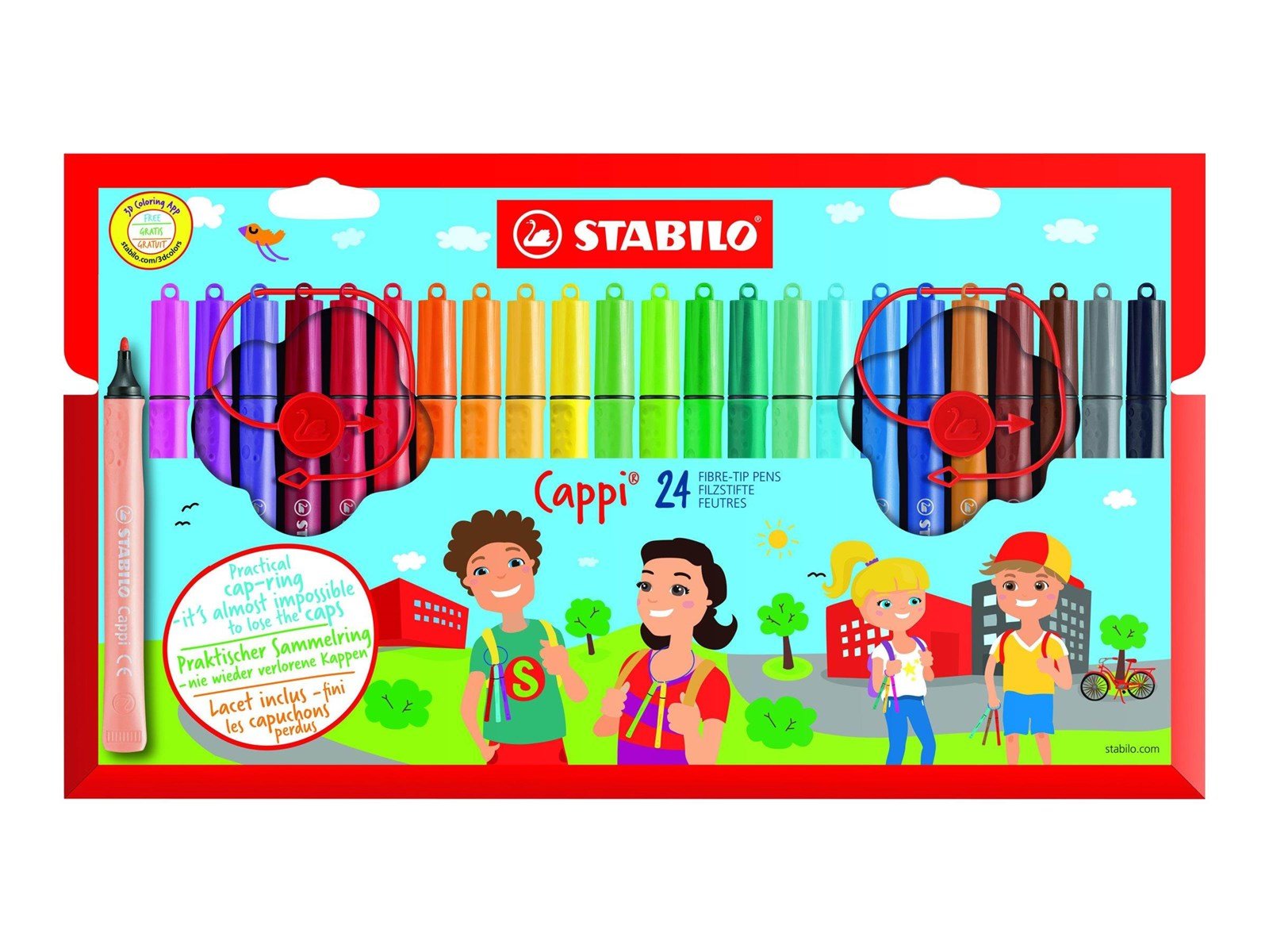STABILO Cappi - Felt-tip pen - Set of 24 pieces