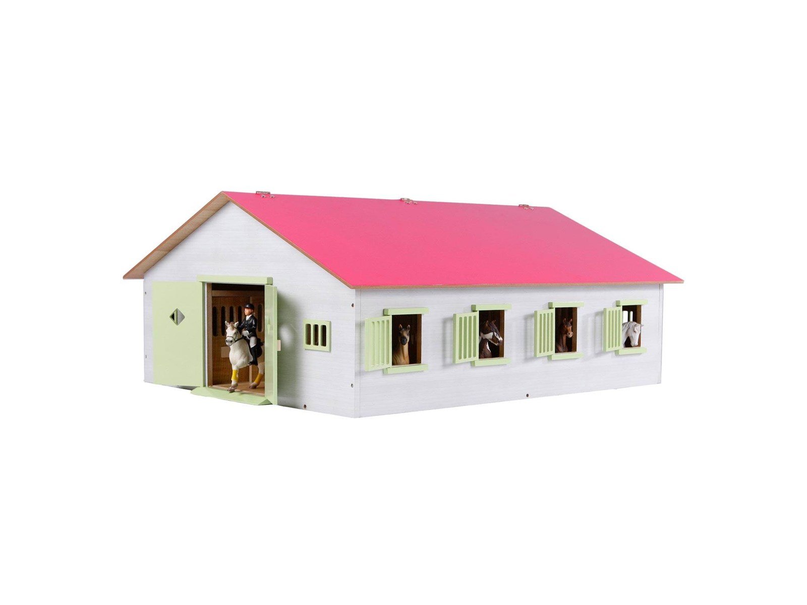 Kids Globe - Horse Stable Pink with 7 Boxes 1:24