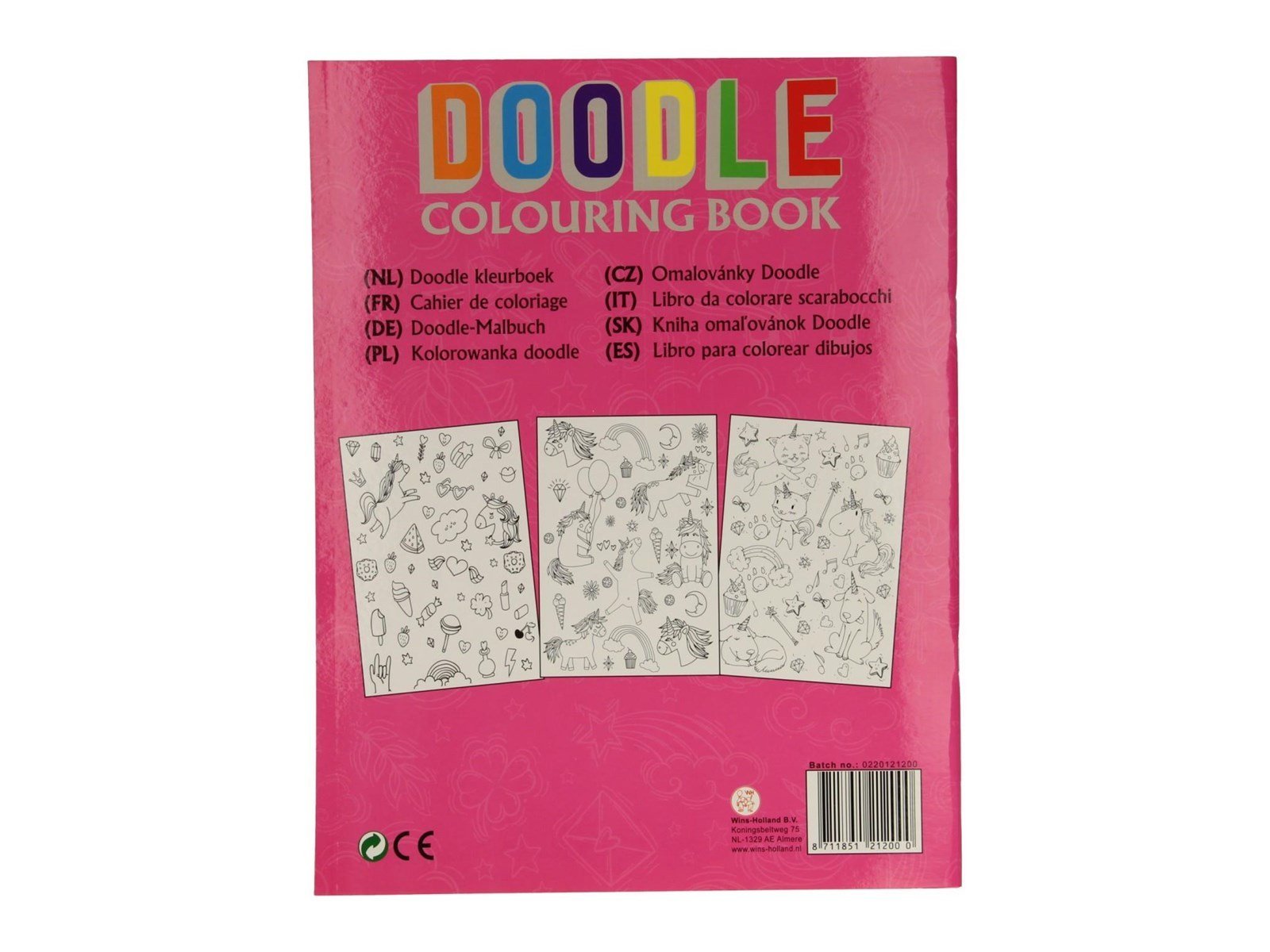 Wins Holland - Doodle Coloring Book - Unicorn