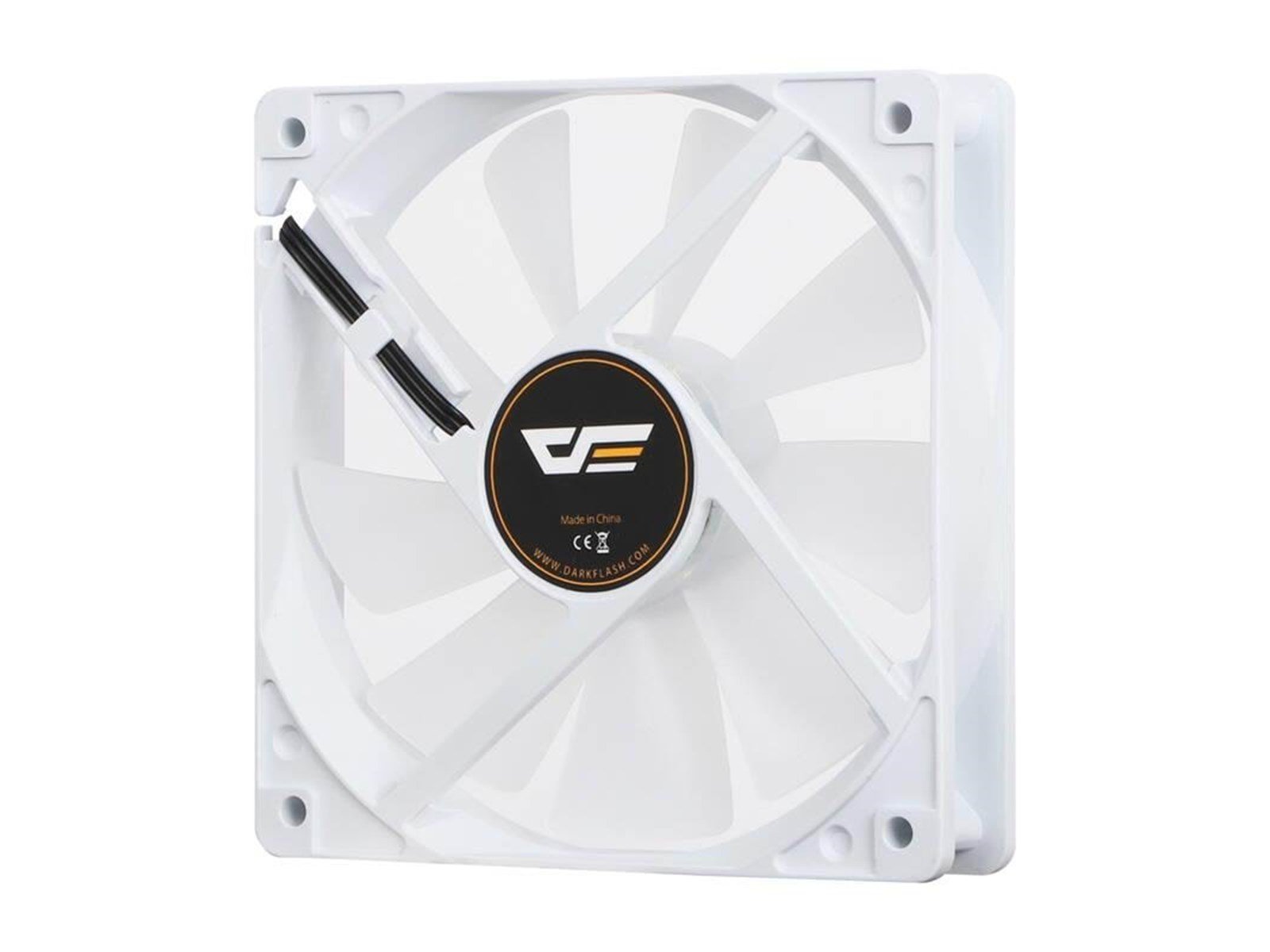 Darkflash C7 computer fan (white) - Gehäuselüfter - 120mm - Weiß mit RGB-Beleuchtung - 23 dBA