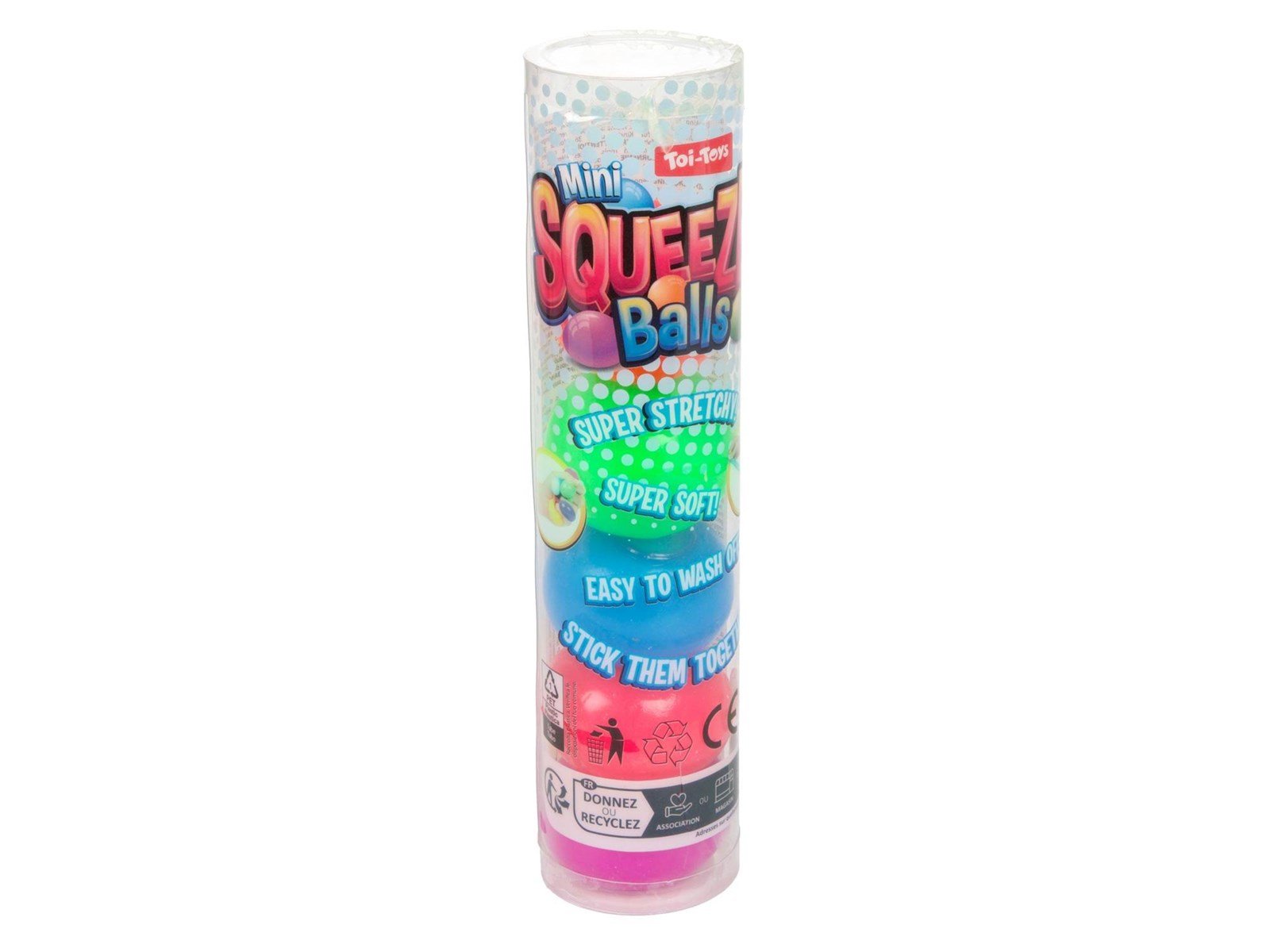 Toi-Toys - Fun Mini Squeeze Balls Stickeezz in Tube 5 pcs.