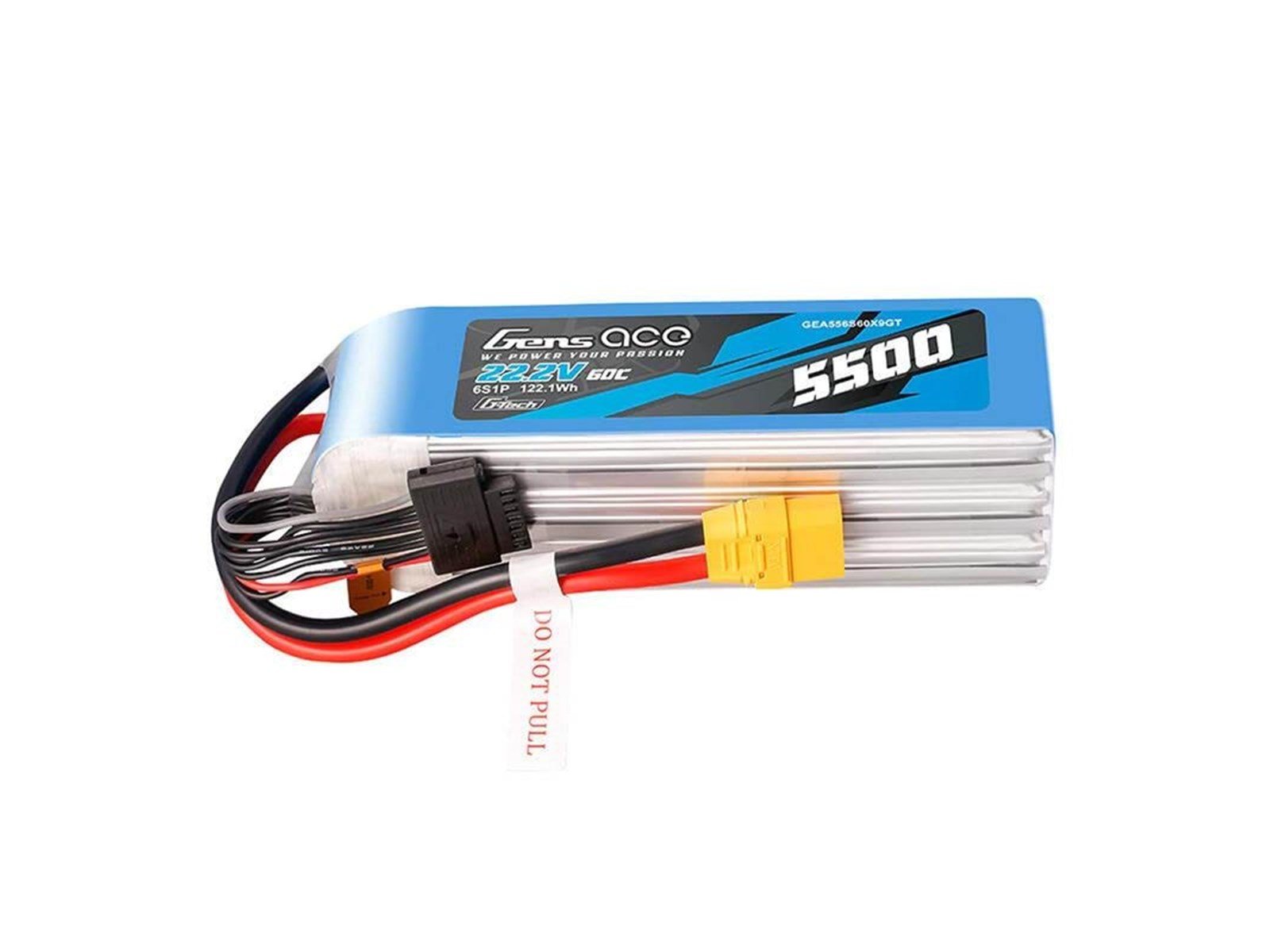 Gens ace &Tattu Battery G-Tech 5500mAh 22.2V 60C 6S1P LIPO with XT90 connector