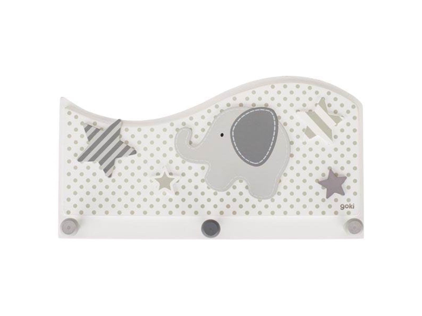 Goki - Wooden Coat Rack Elephant and Stars