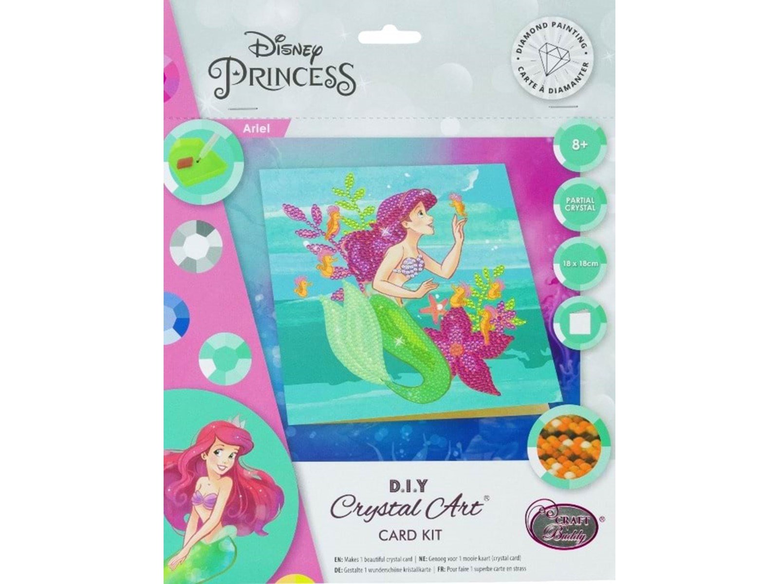 Craft Buddy Ariel, 18x18cm Crystal Art Card