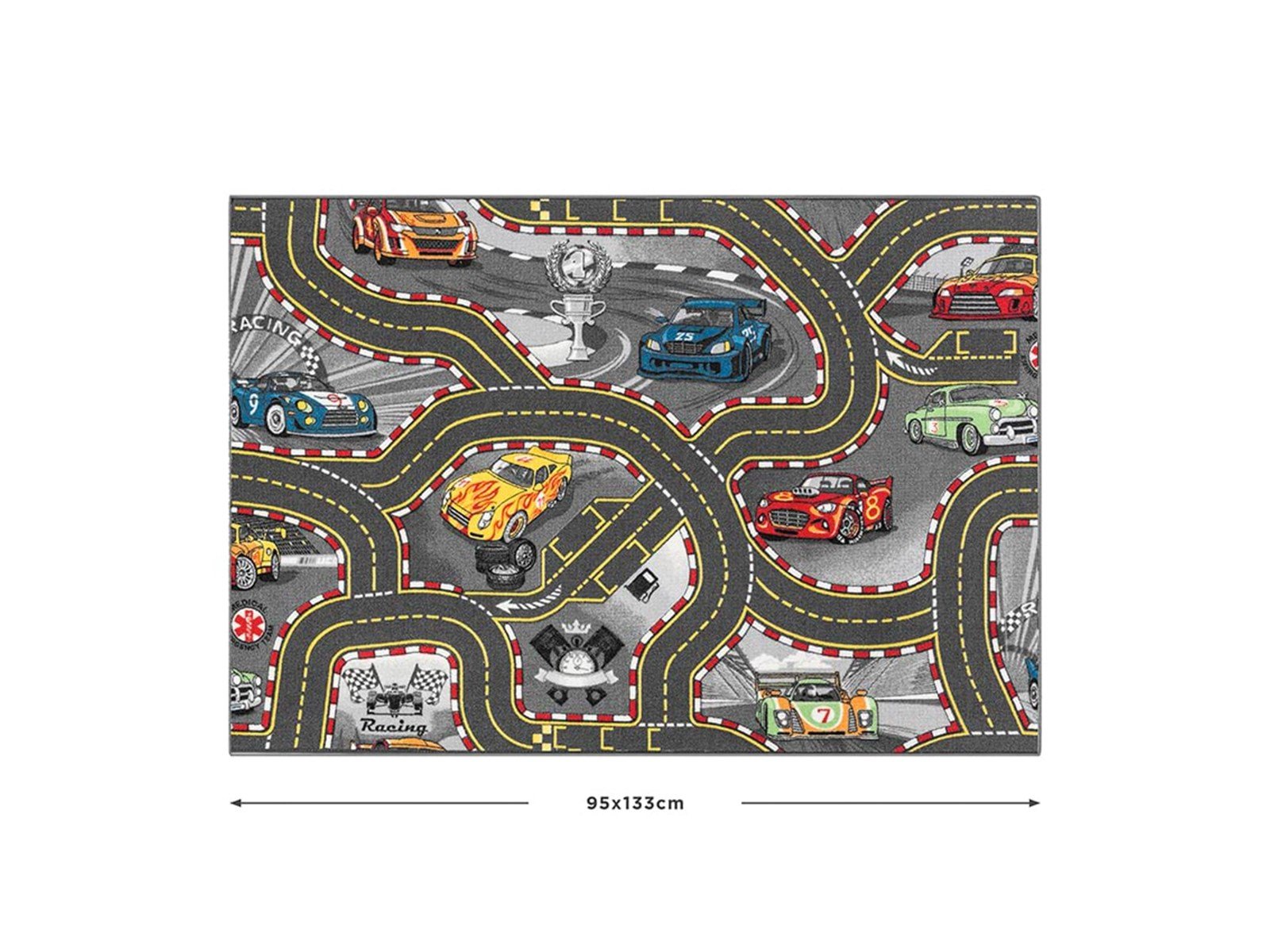 Rebel Roads Legetæppe - Racer bane - 95 x 133 cm