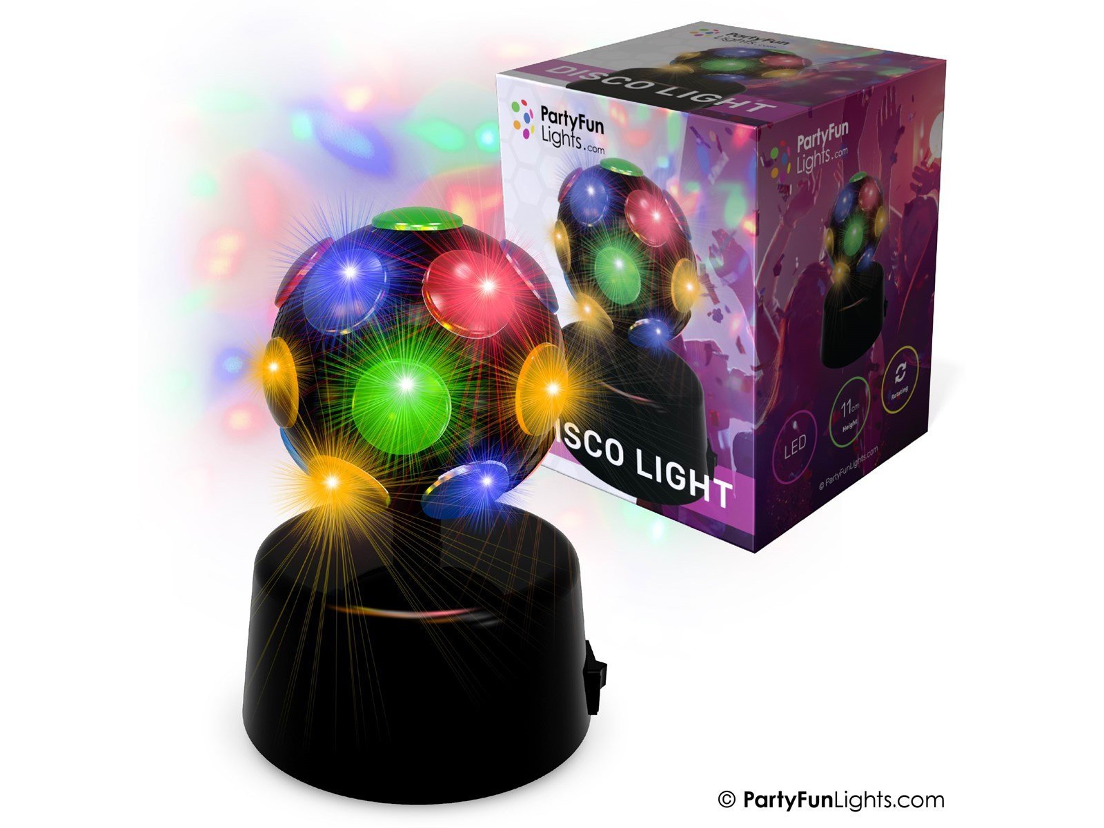 Party Funlight Mini disko lampe Ø: 9.2cm