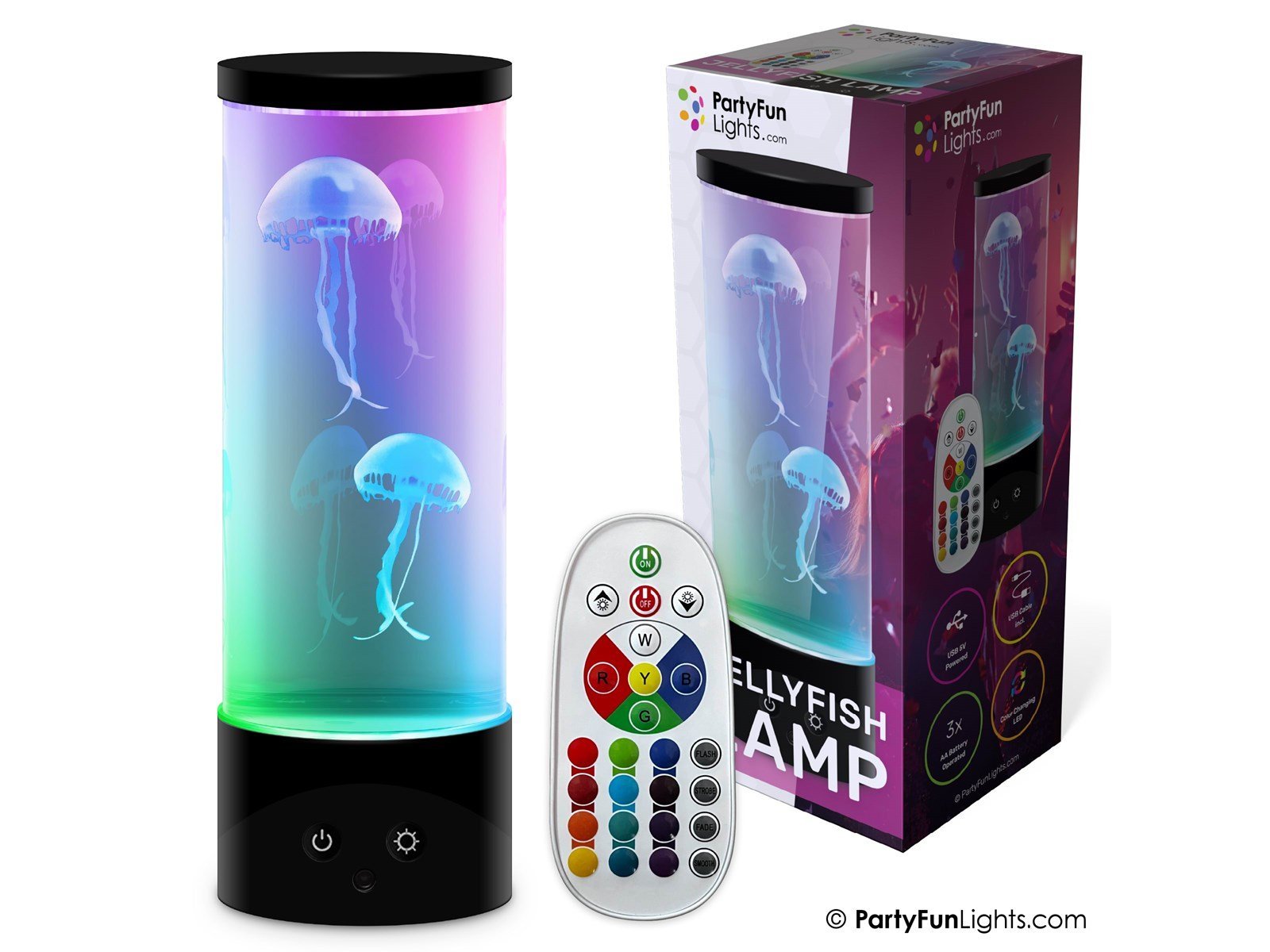 Party Funlight Gople lampe med fjernbetjening H: 30cm