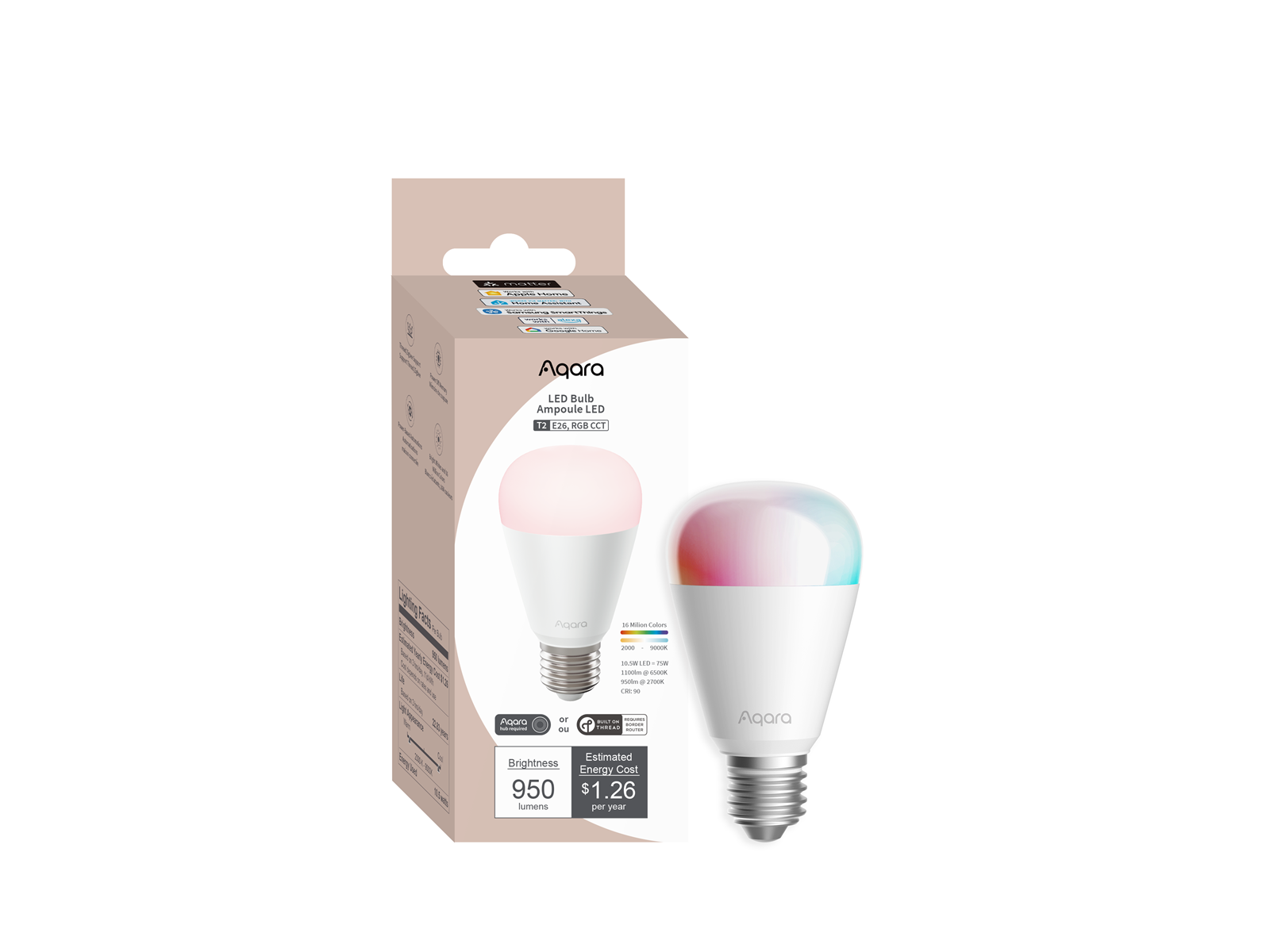 Aqara LED Bulb T2 (RGB, CCT, E27)