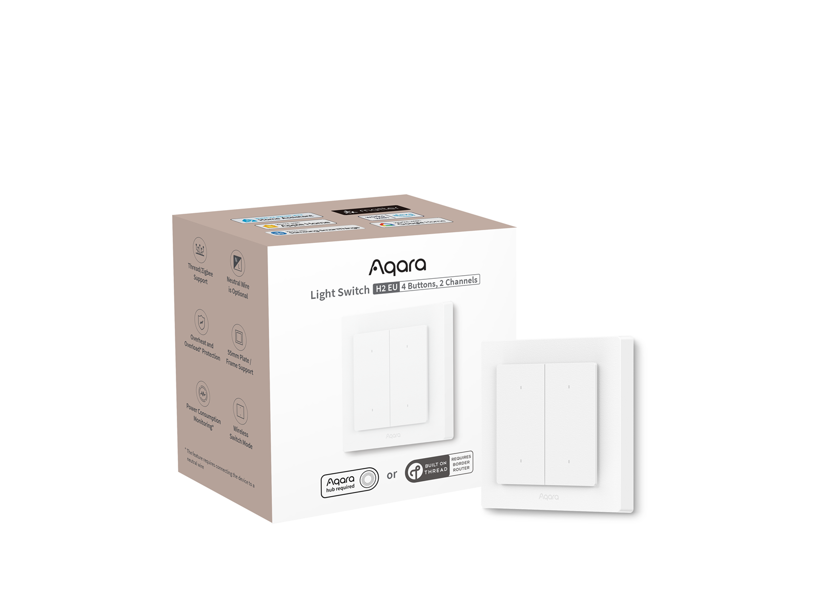 Aqara Light Switch H2 EU (4 Buttons 2, Channels)