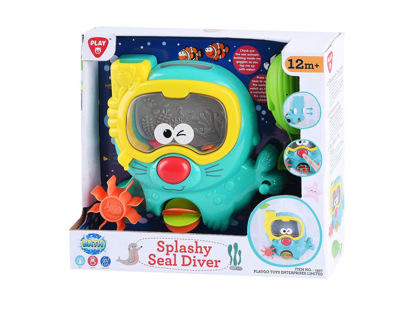 PLAY - Bath Toys Splashing Seal with Diving Goggles