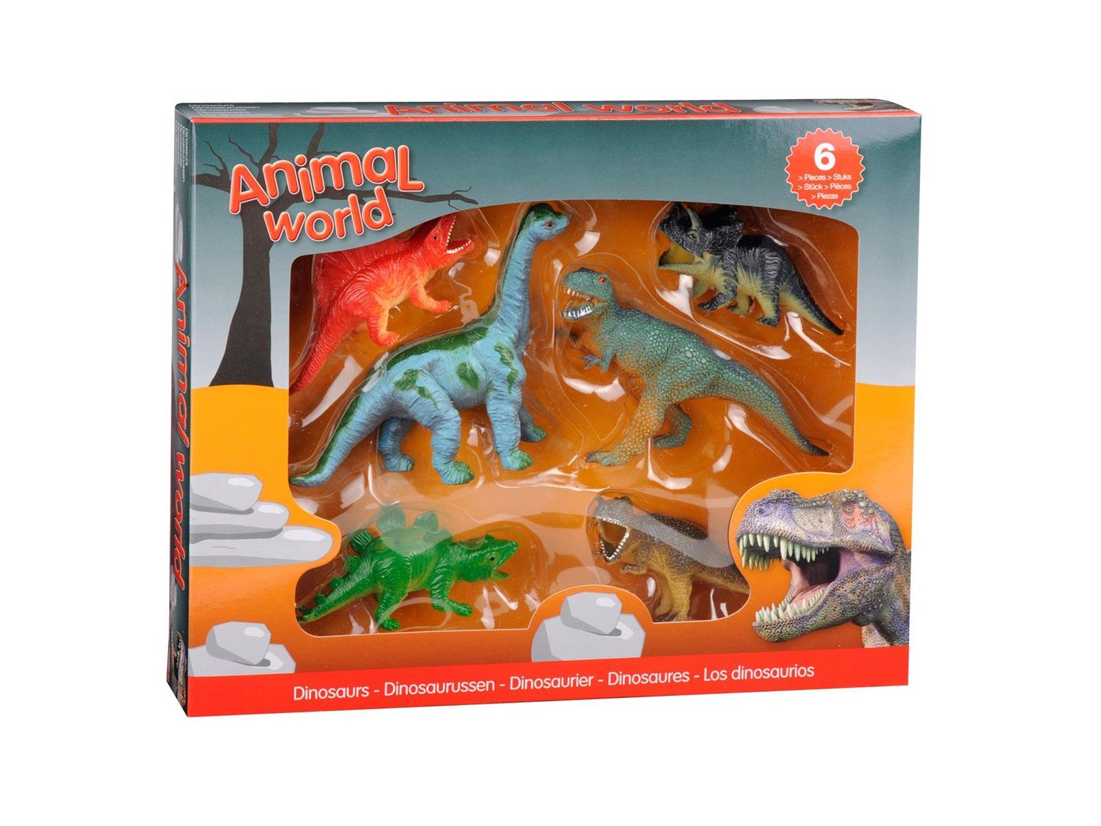 Johntoy - Dinosaurs Giftbox 6 pcs.