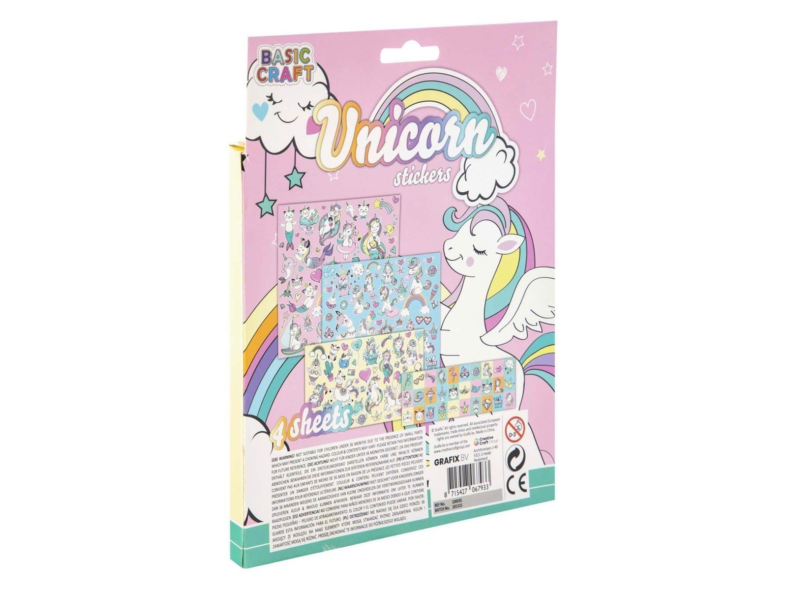 Creative Craft Group - Unicorn sticker set 100 pcs.