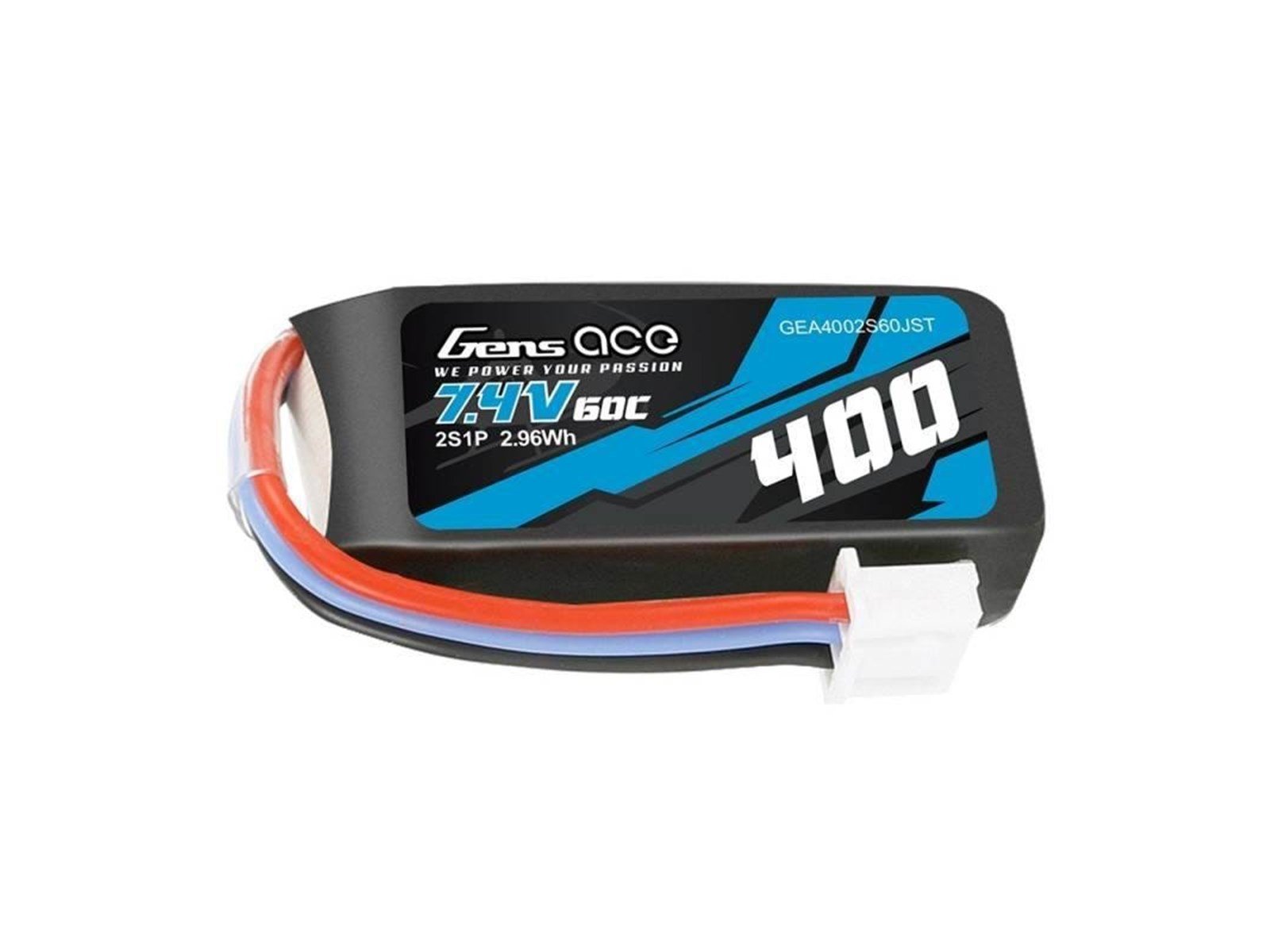 Gens ace &Tattu Battery 400mAh 7.4V 60C 2S1P JST