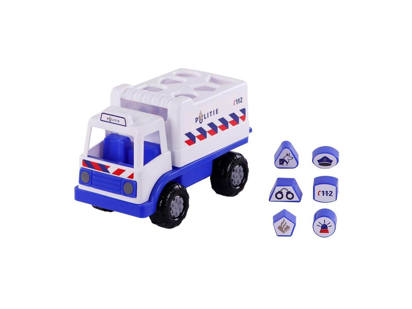Cavallino Toys - Cavallino Police Truck Shape Sorter with 6 Blocks 26cm