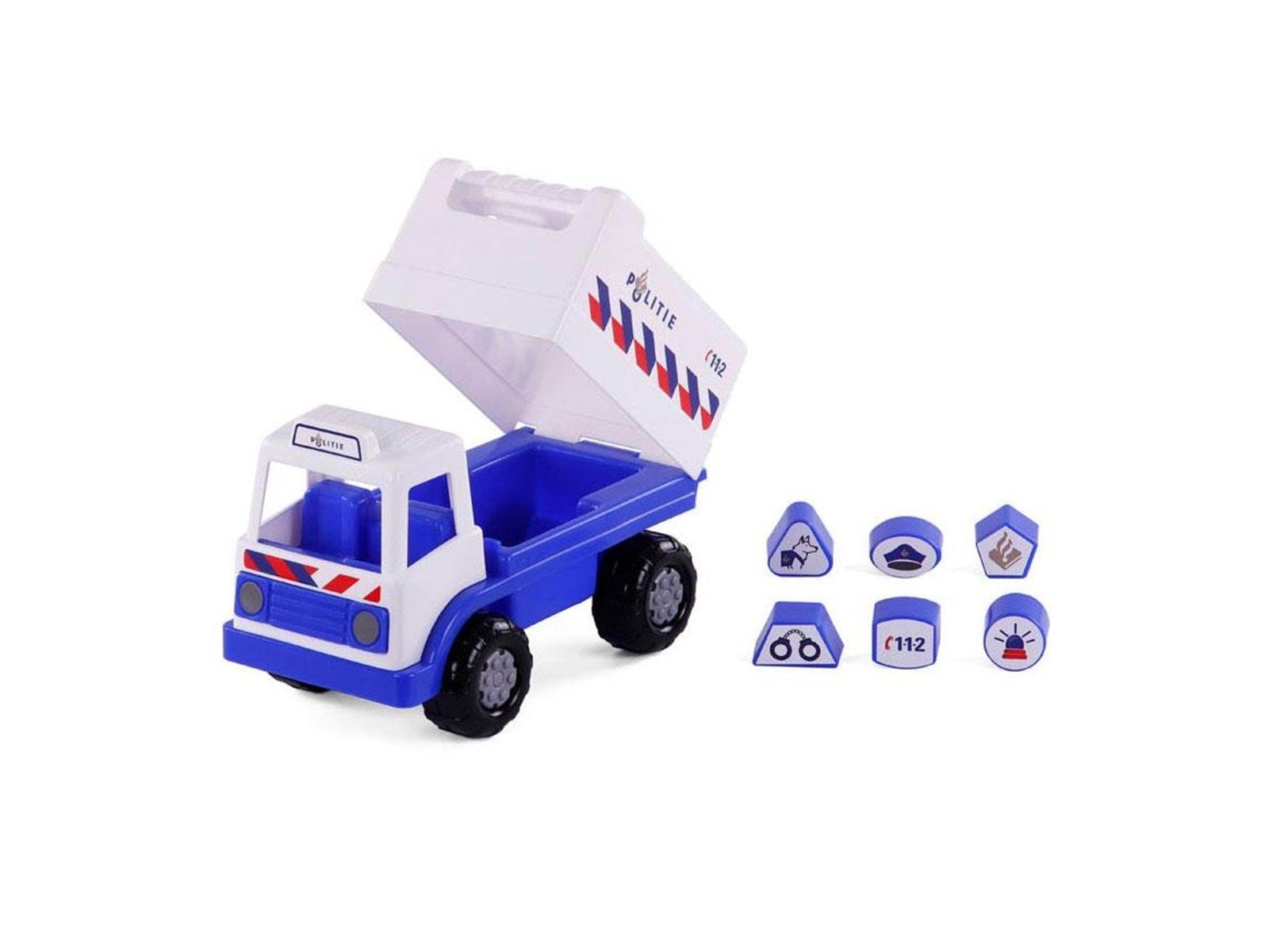 Cavallino Toys - Cavallino Police Truck Shape Sorter with 6 Blocks 26cm
