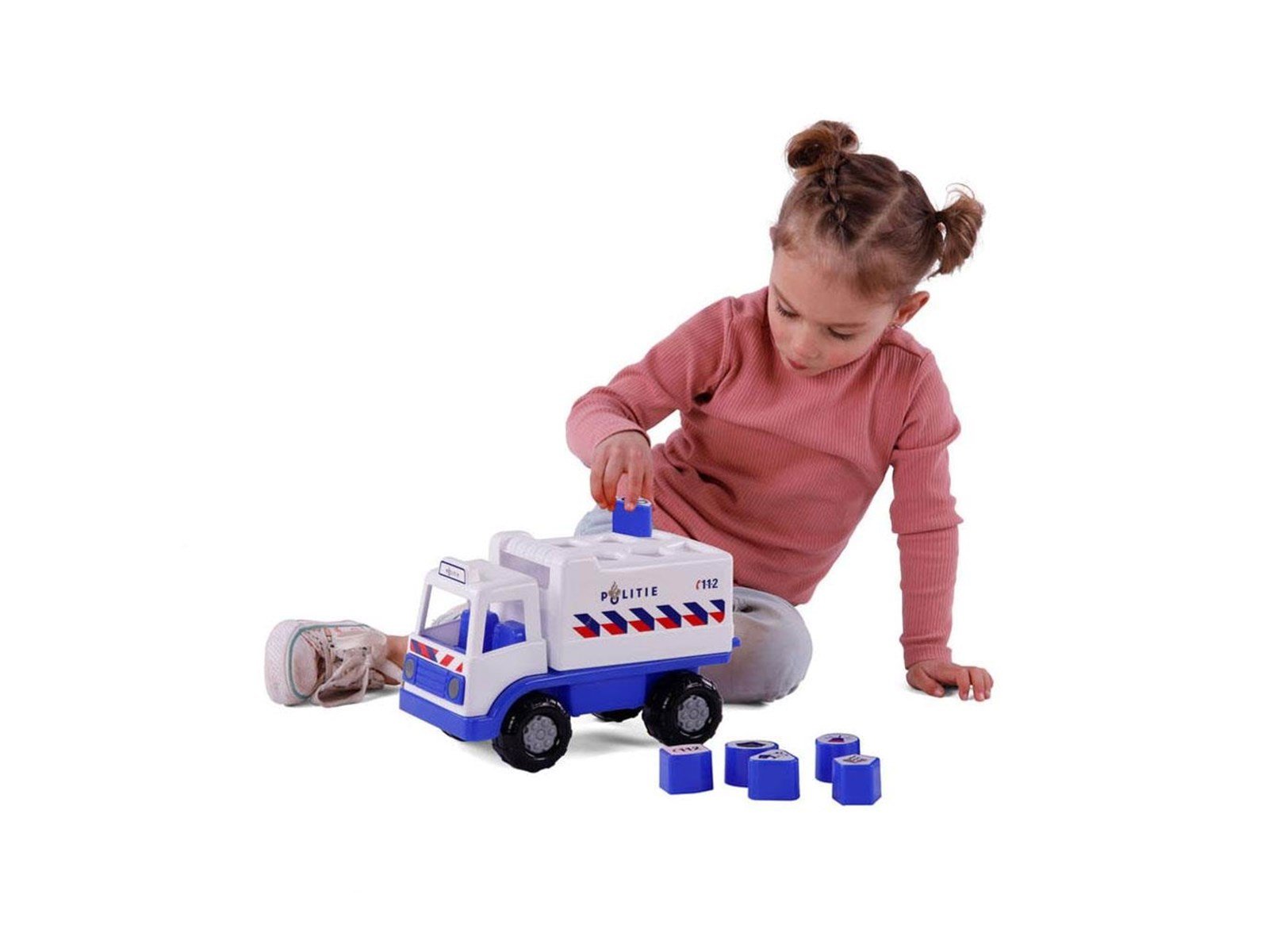 Cavallino Toys - Cavallino Police Truck Shape Sorter with 6 Blocks 26cm