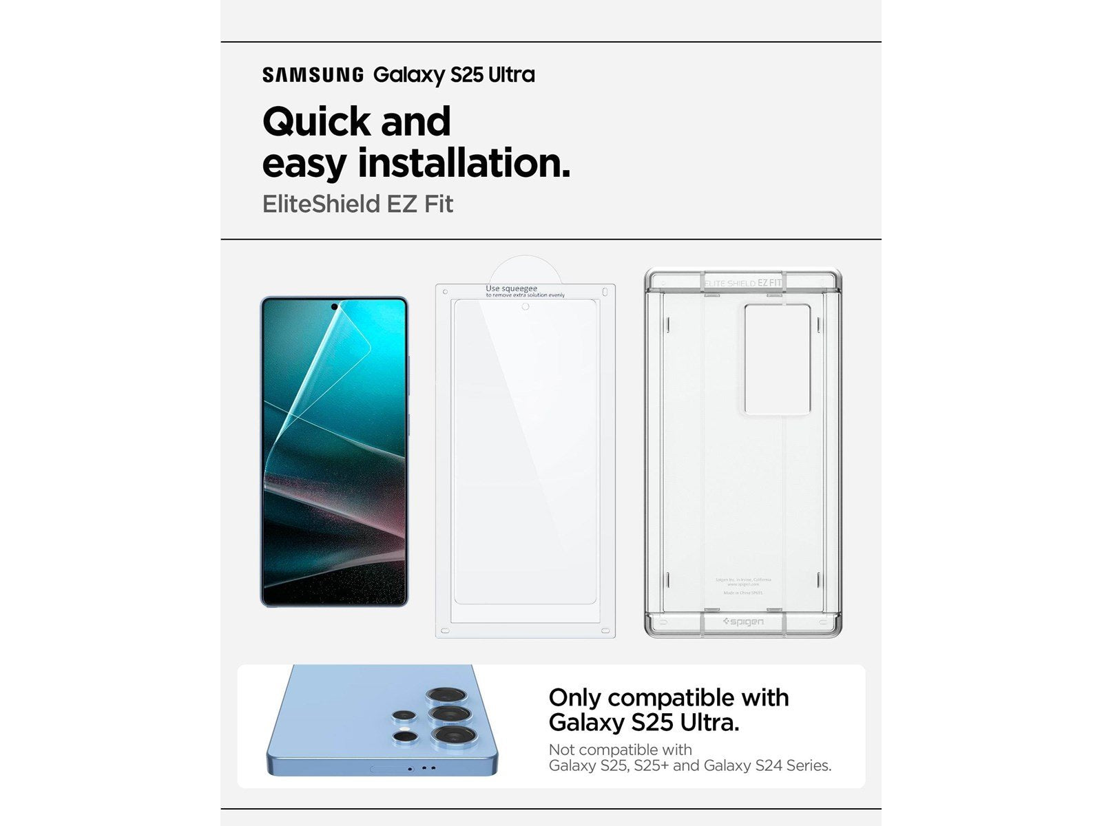 Spigen EliteShield EZ Fit HD 1 Pack - Samsung Galaxy S25 Ultra