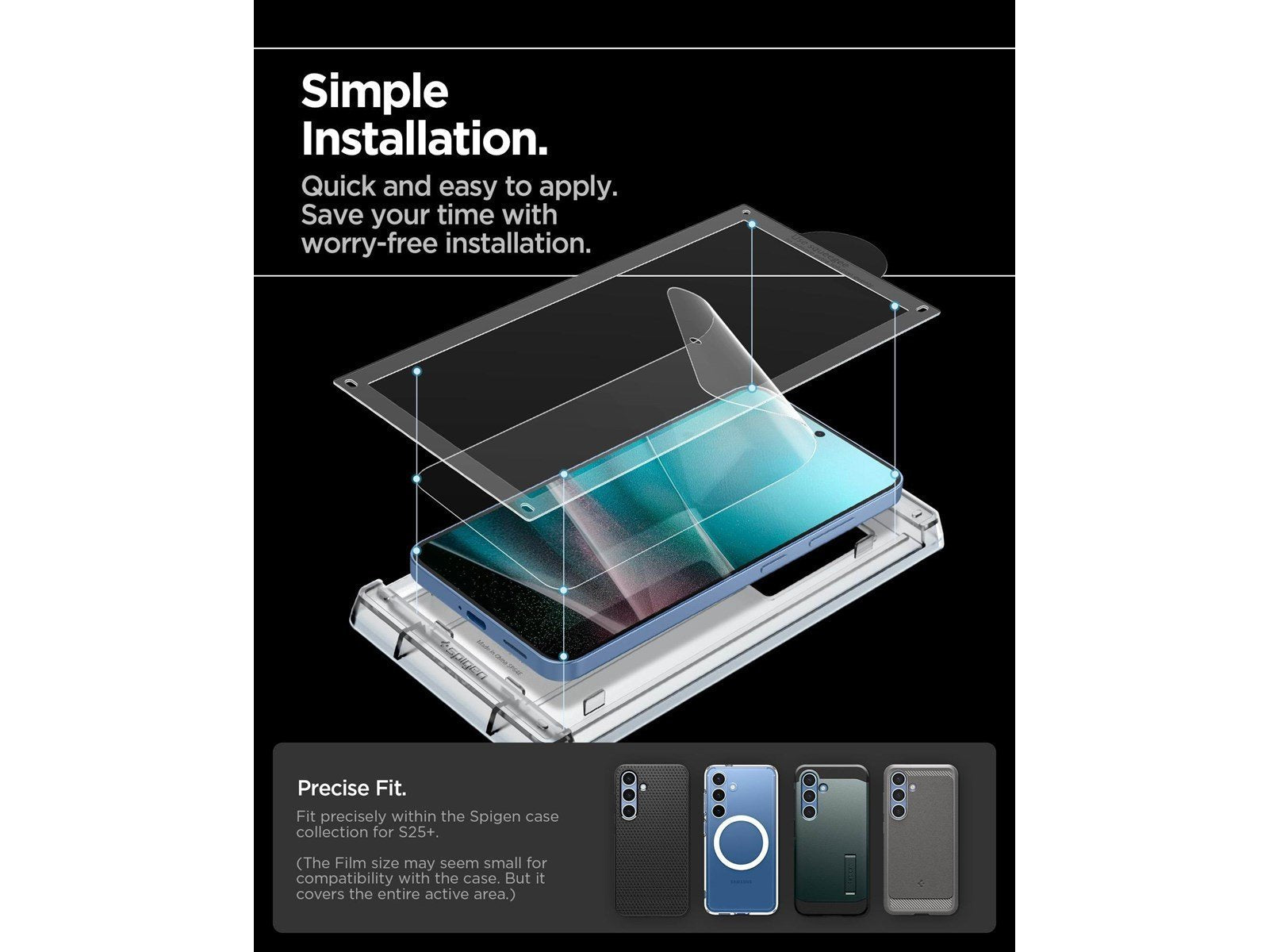 Spigen EliteShield EZ Fit HD 1 Pack - Samsung Galaxy S25
