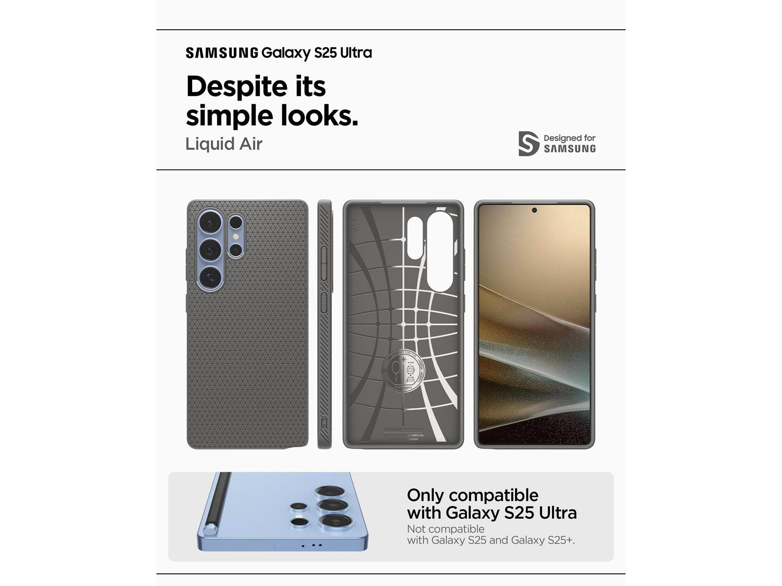 Spigen Liquid Air - Marble Grey - Samsung Galaxy S25 Ultra