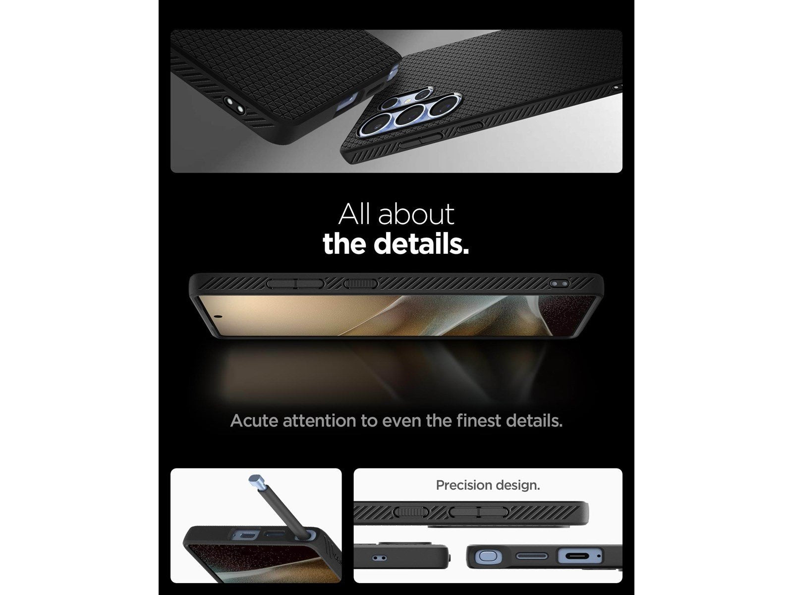 Spigen Liquid Air - Matte Black - Samsung Galaxy S25 Ultra