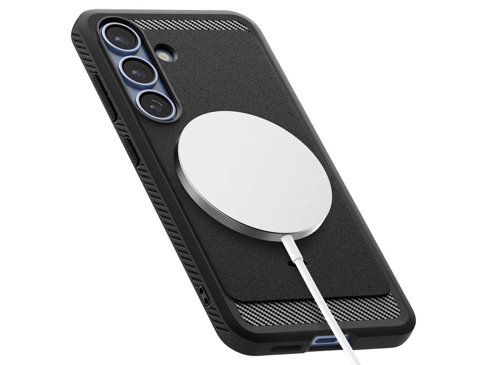 Spigen Rugged Armor MagSafe - Matte Black - Samsung Galaxy S25