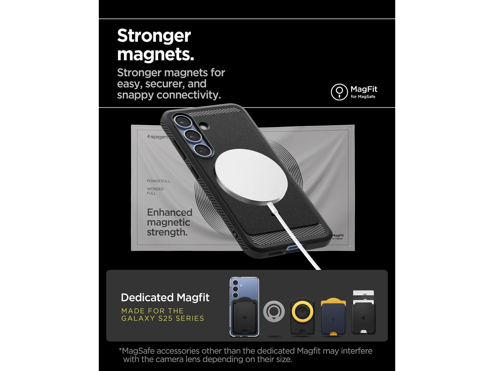 Spigen Rugged Armor MagSafe - Matte Black - Samsung Galaxy S25