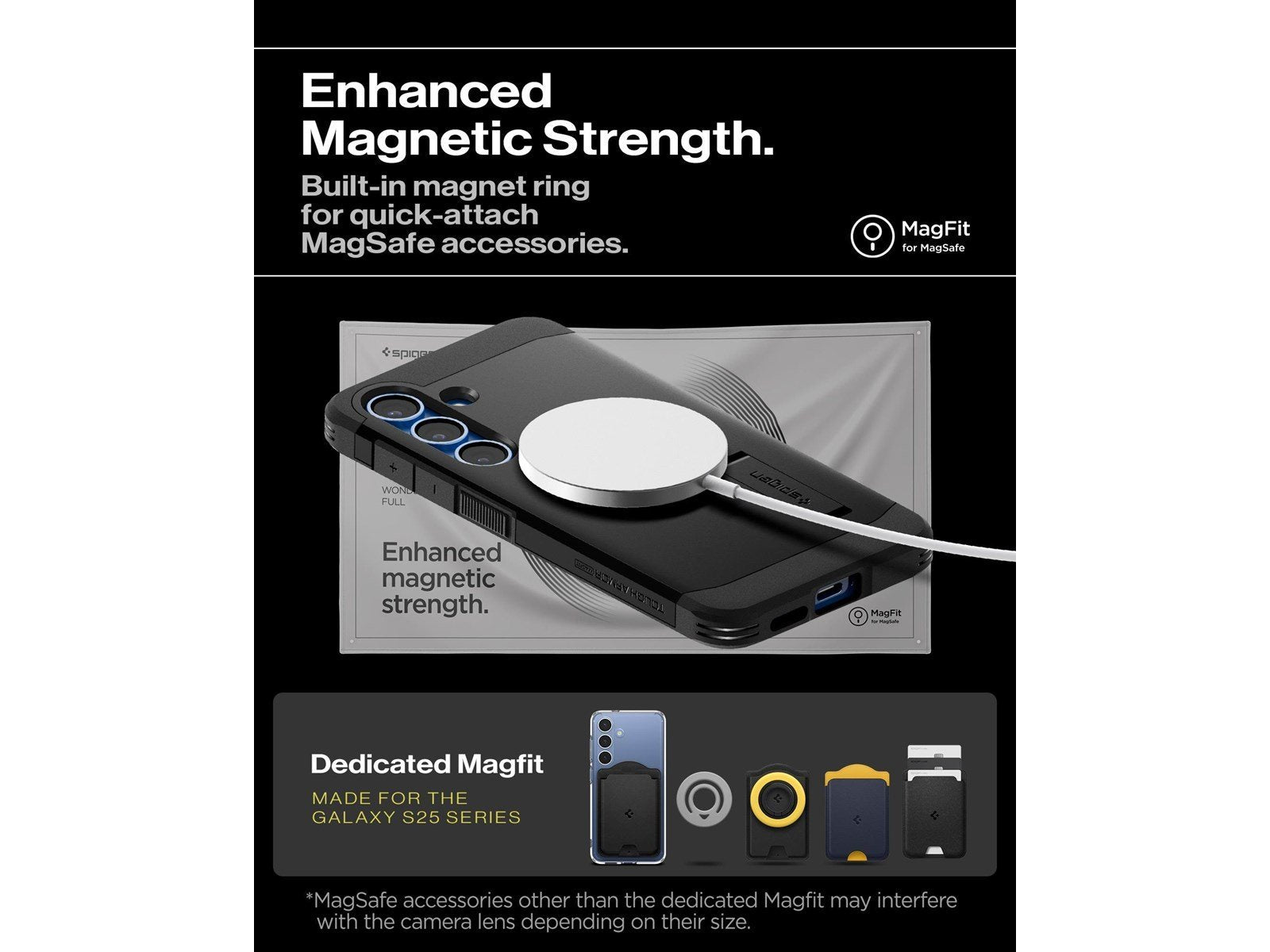 Spigen Tough Armor MagSafe - Black - Samsung Galaxy S25