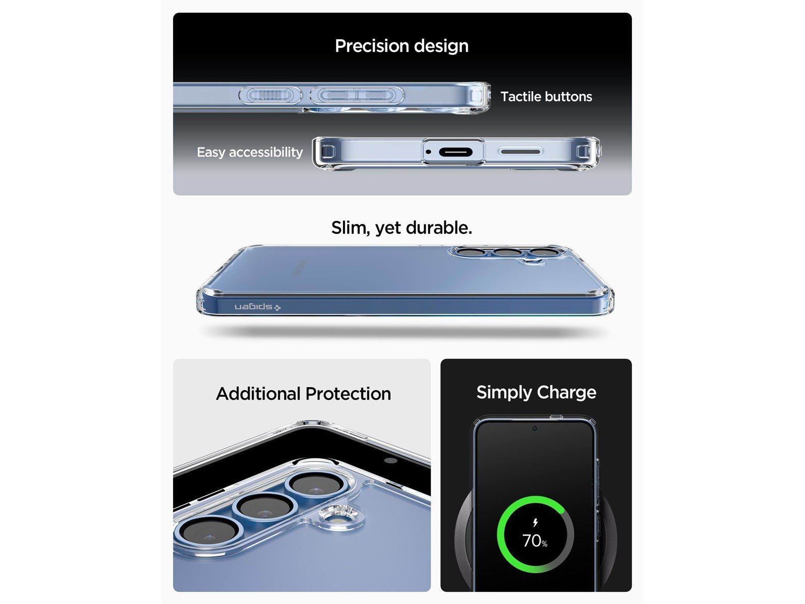 Spigen Ultra Hybrid - Crystal Clear - Samsung Galaxy S25