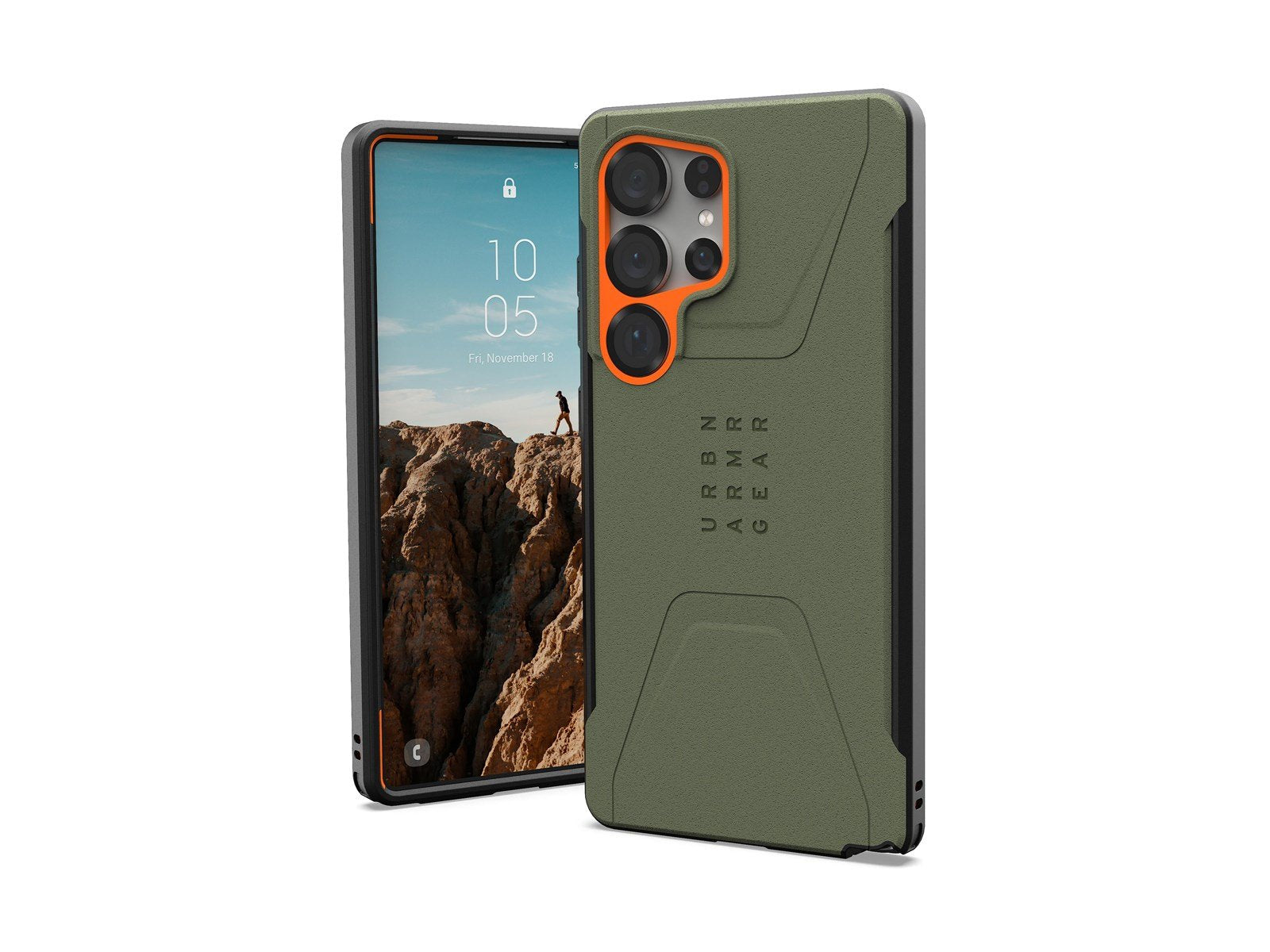UAG Civilian Pro - Olive Drab/Orange - Samsung Galaxy S25 Ultra