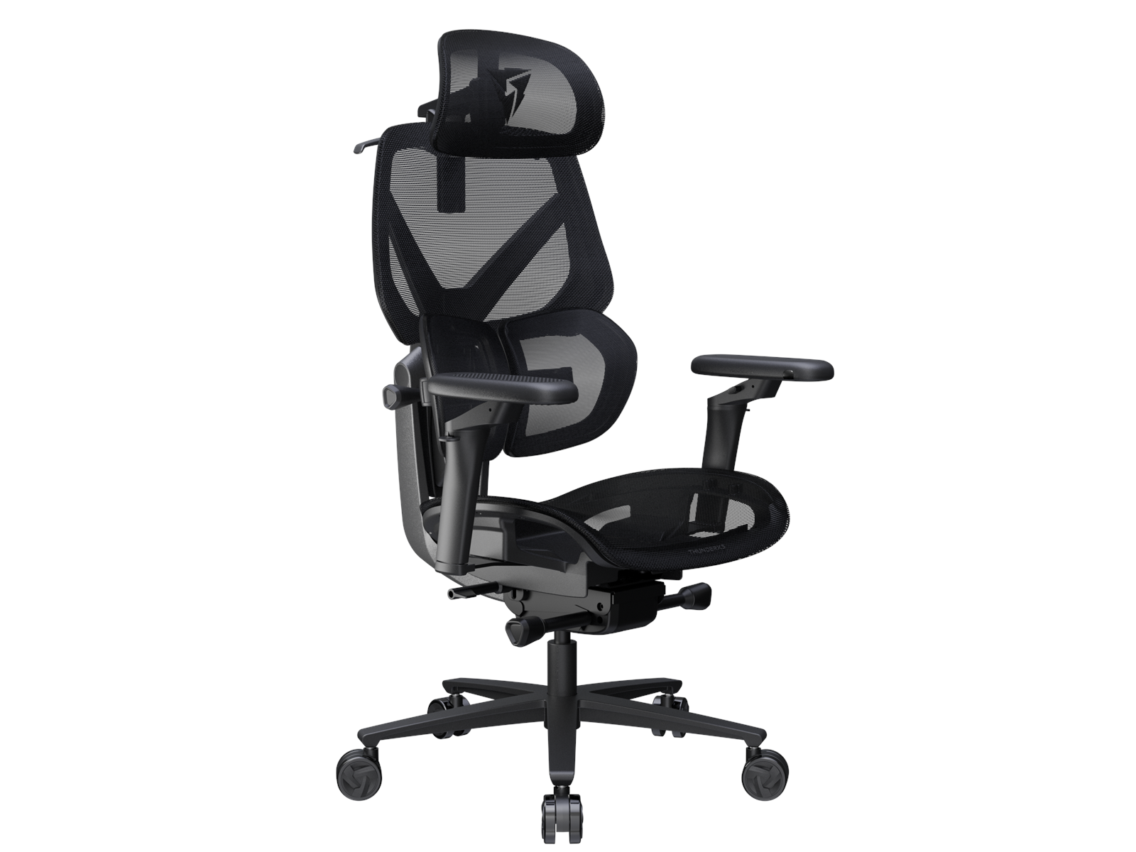 ThunderX3 Flex Pro Mesh Black Bürostuhl - Schwarz - Mesh - 123 kg