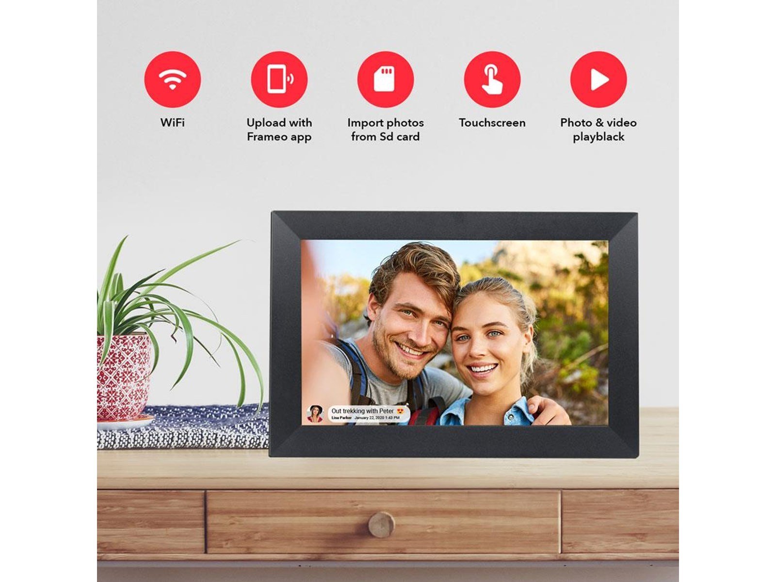 Lippa 15.6  Frameo - Digital photo frame Black