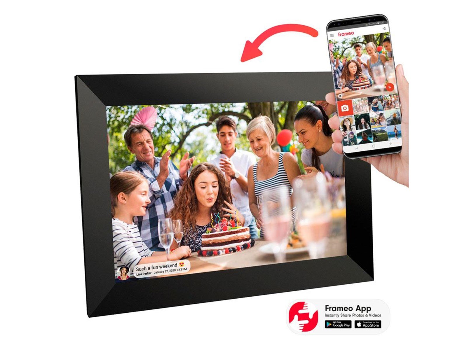 Lippa 15.6  Frameo - Digital photo frame Black